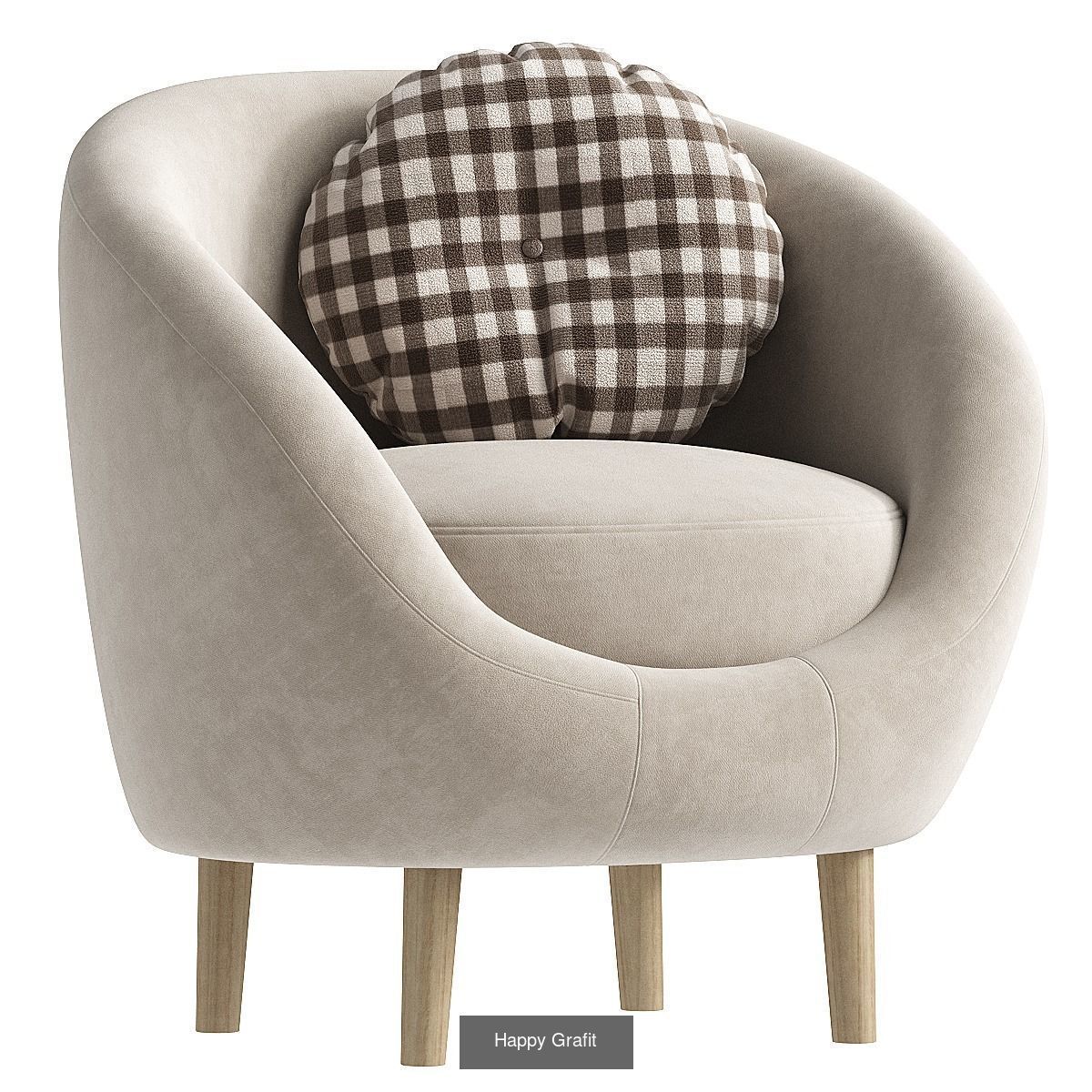 Modern armchairs 3D Model Collection_47