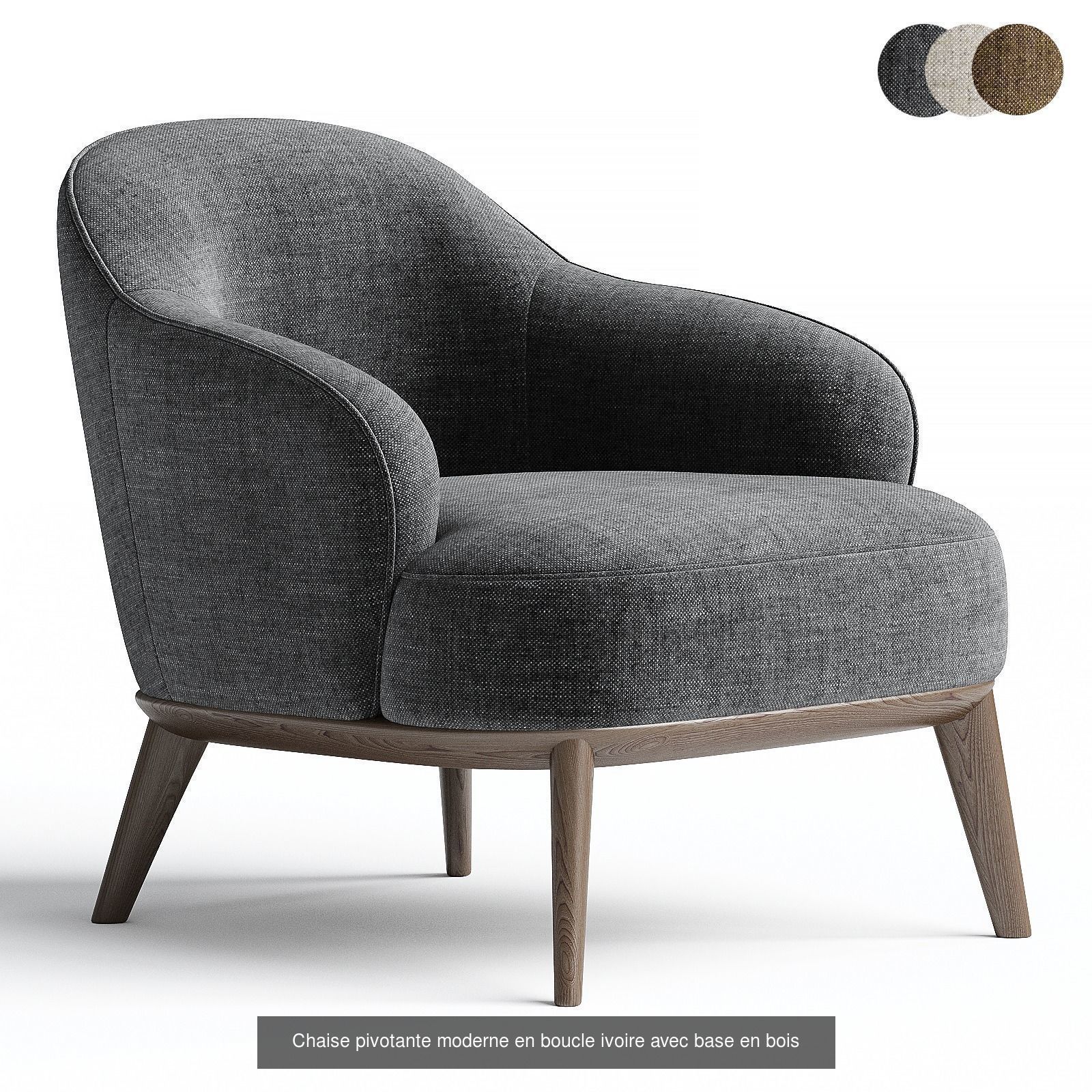 Modern armchairs 3D Model Collection_20