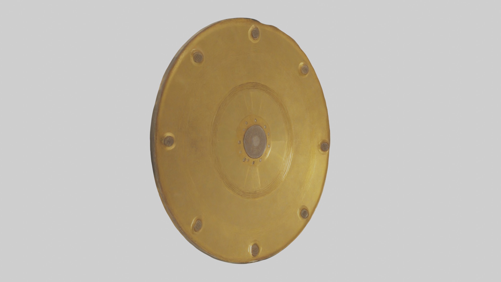 Golden Sunplate 1 Low-poly 3D model_1