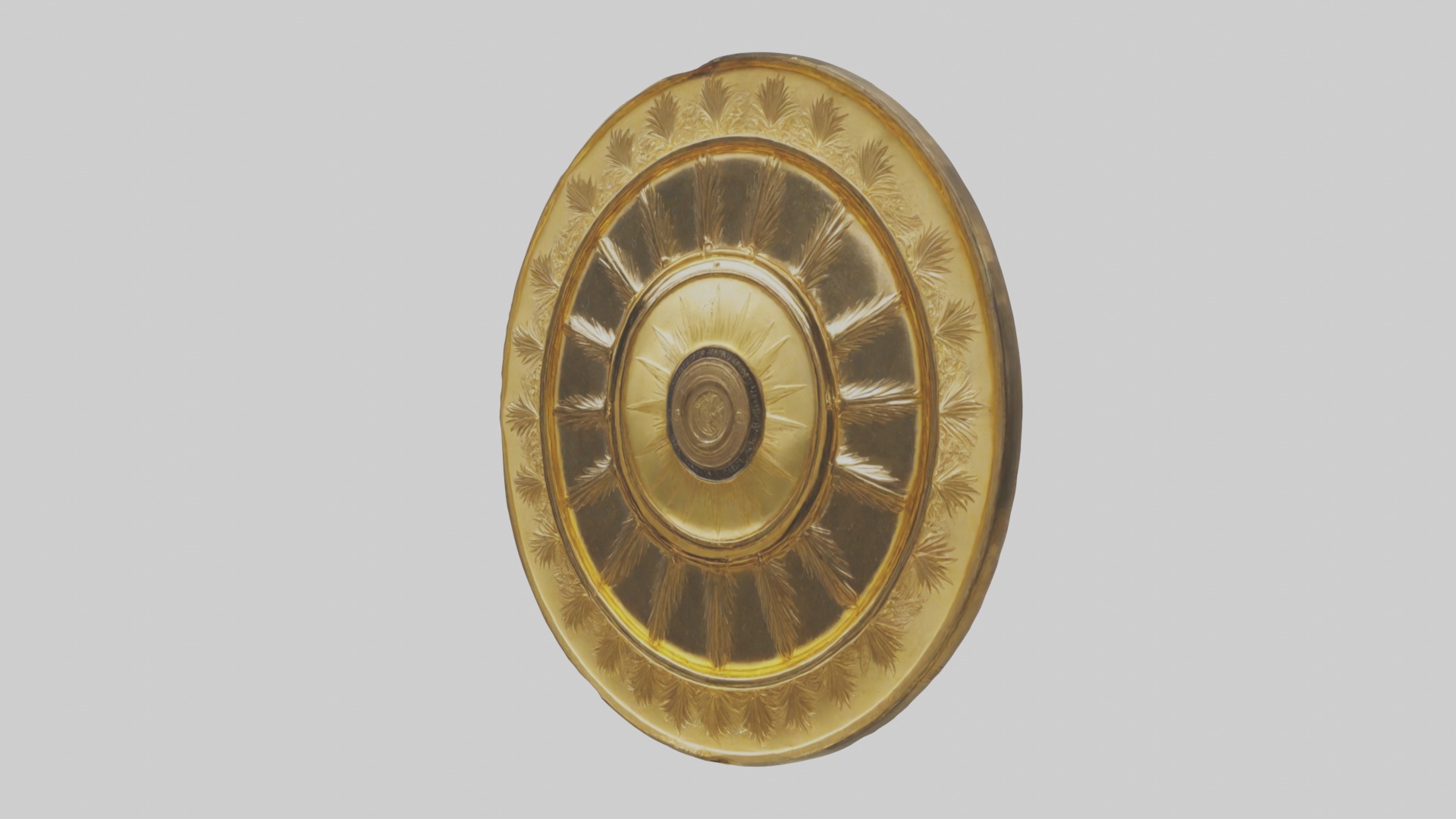 Golden Sunplate 1 Low-poly 3D model_4