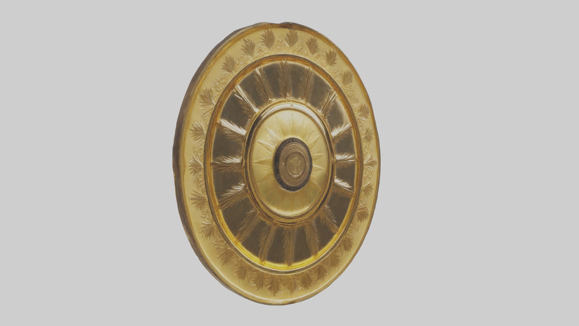 Golden Sunplate 1 Low-poly 3D model_5
