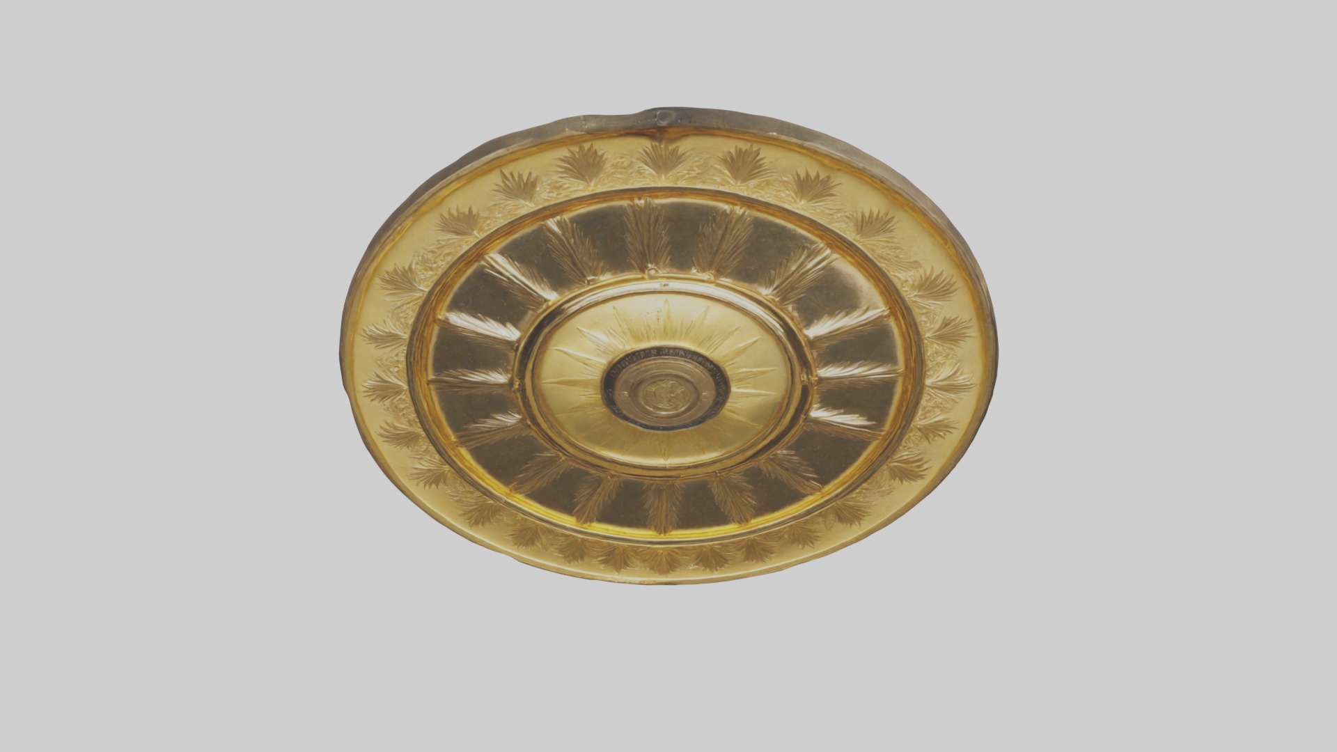 Golden Sunplate 1 Low-poly 3D model_10