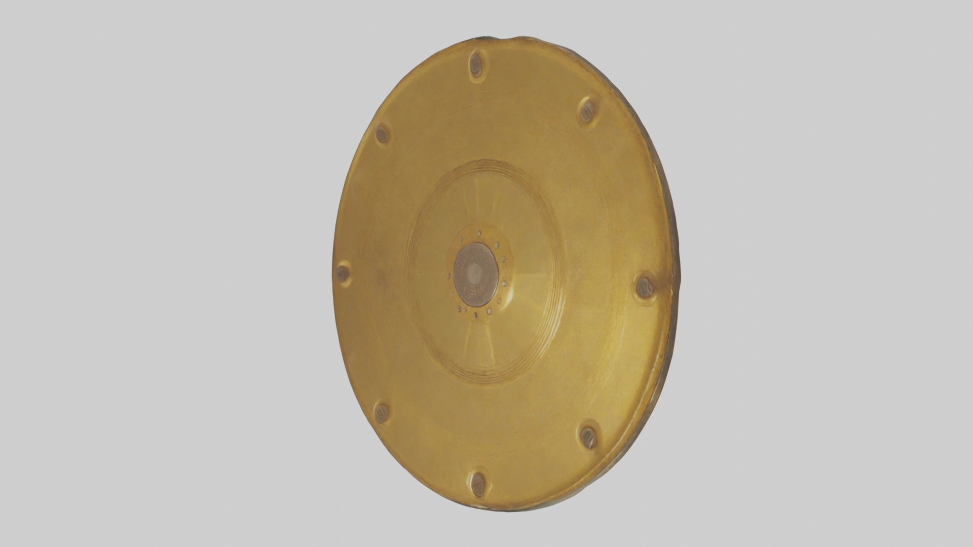 Golden Sunplate 1 Low-poly 3D model_2