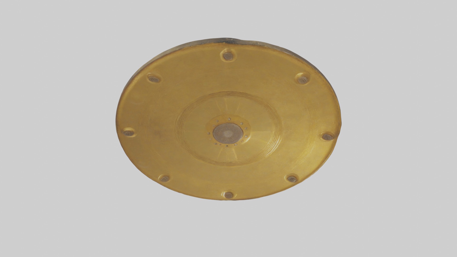 Golden Sunplate 1 Low-poly 3D model_9