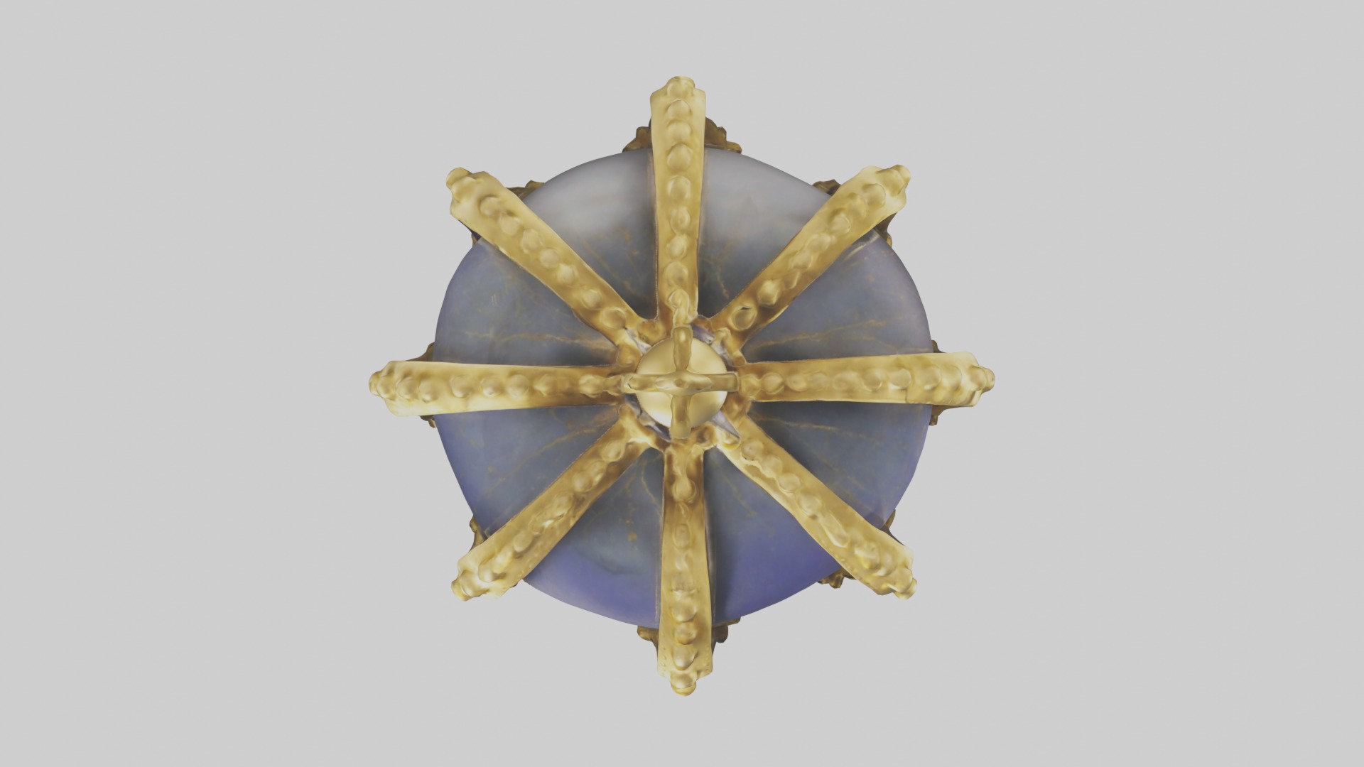 Gold Crown Model Low-poly 3D model_8