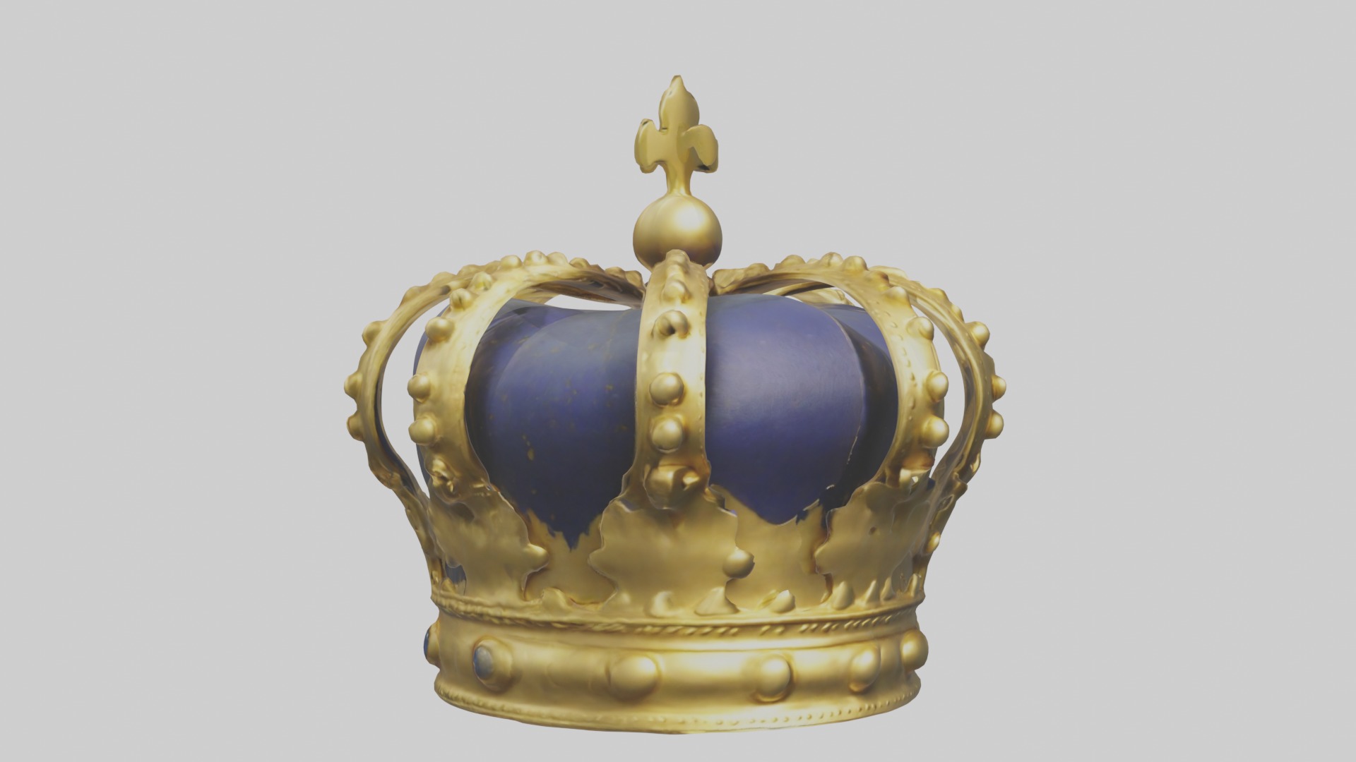 Gold Crown Model Low-poly 3D model_5