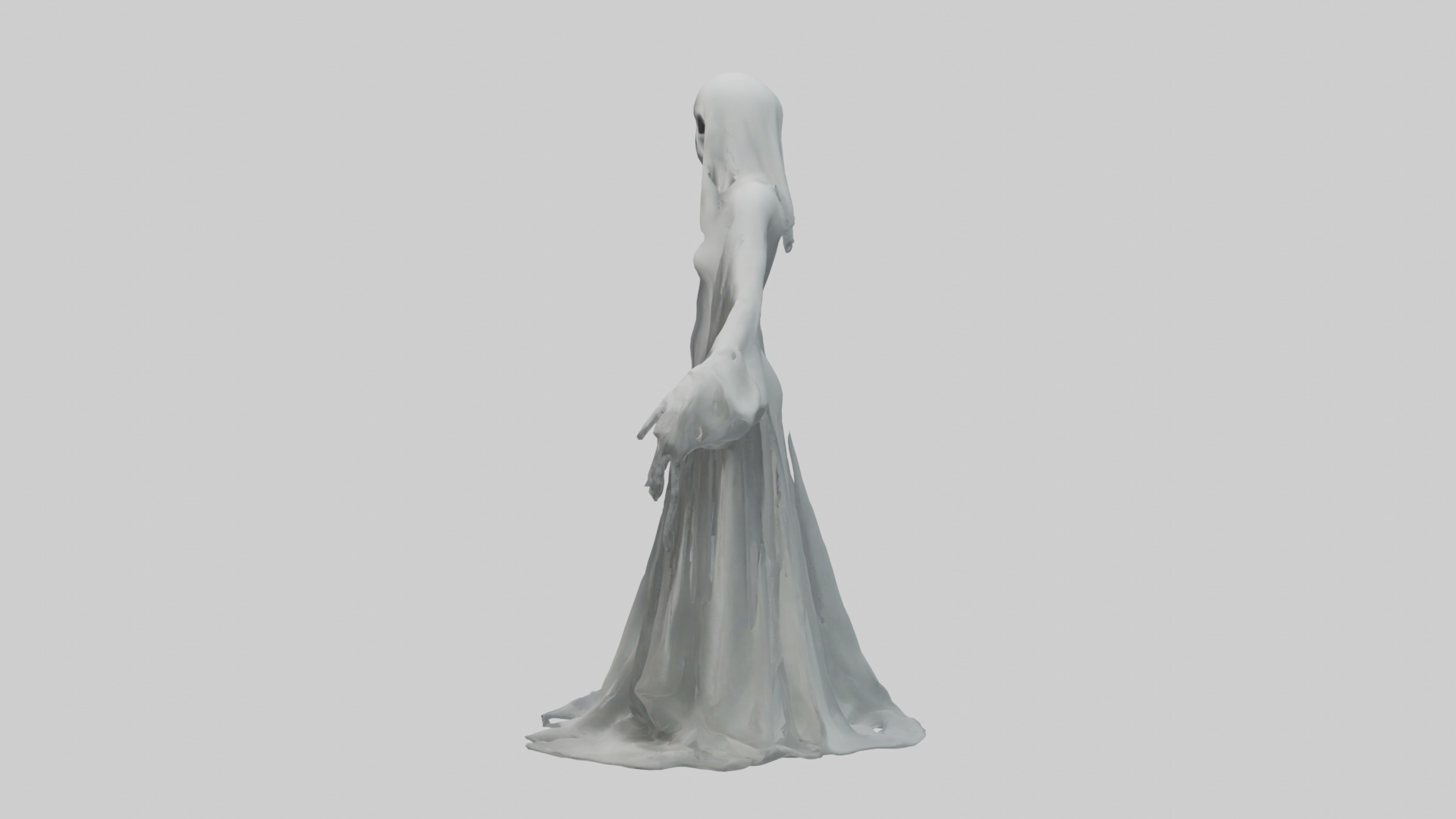 Ghost Model Low-poly 3D model_6