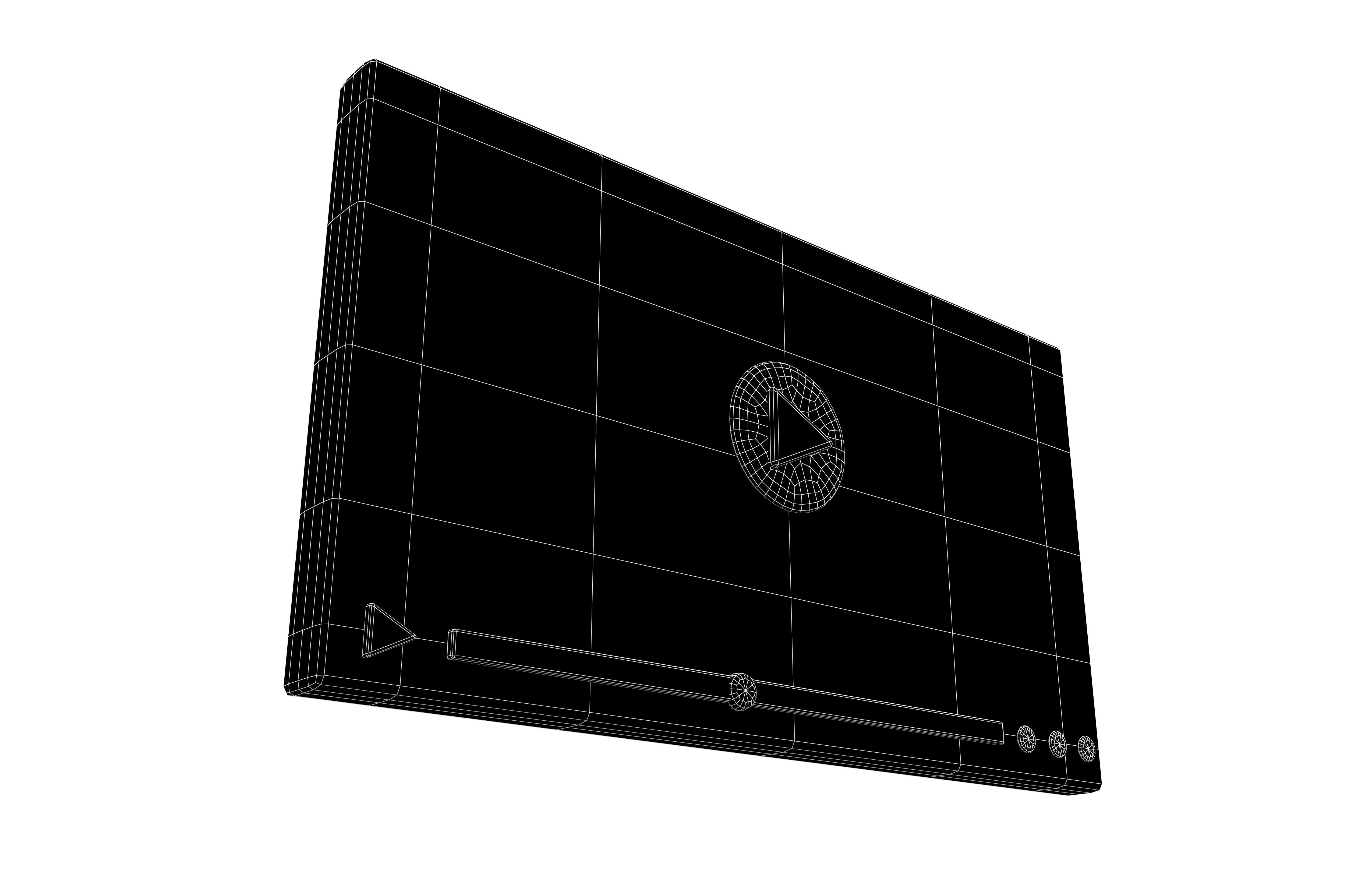 Video Player Interface Icon v1 001 Low-poly 3D model_7