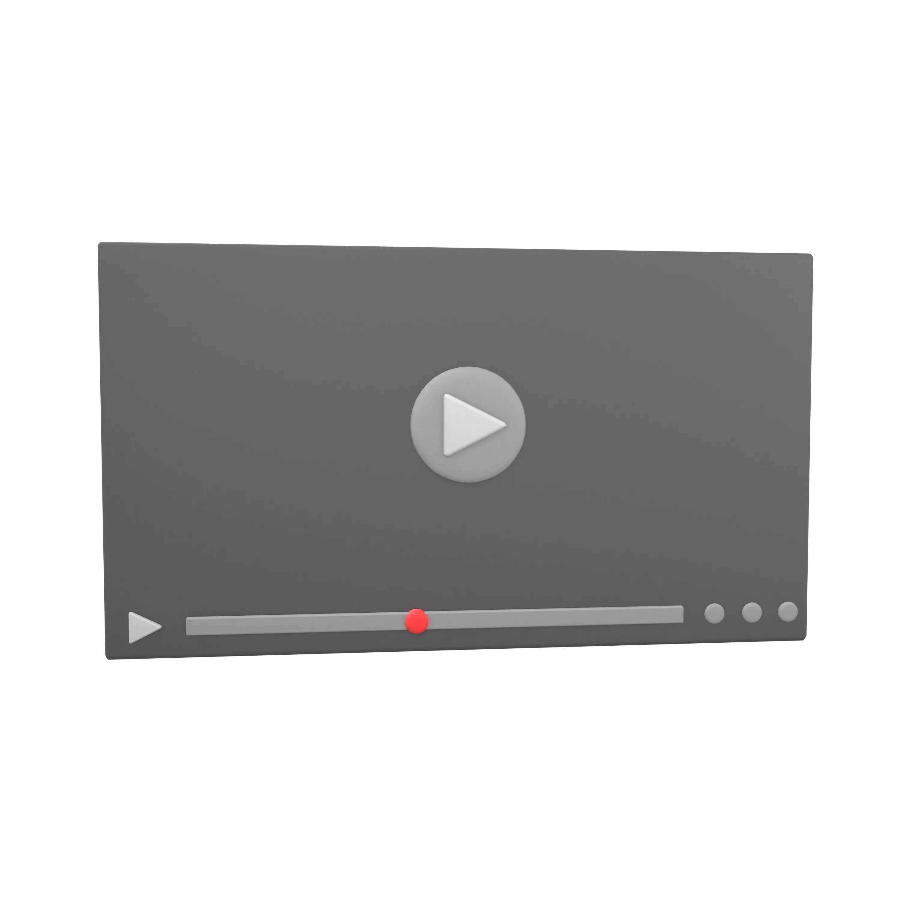 Video Player Interface Icon v1 001 Low-poly 3D model_0