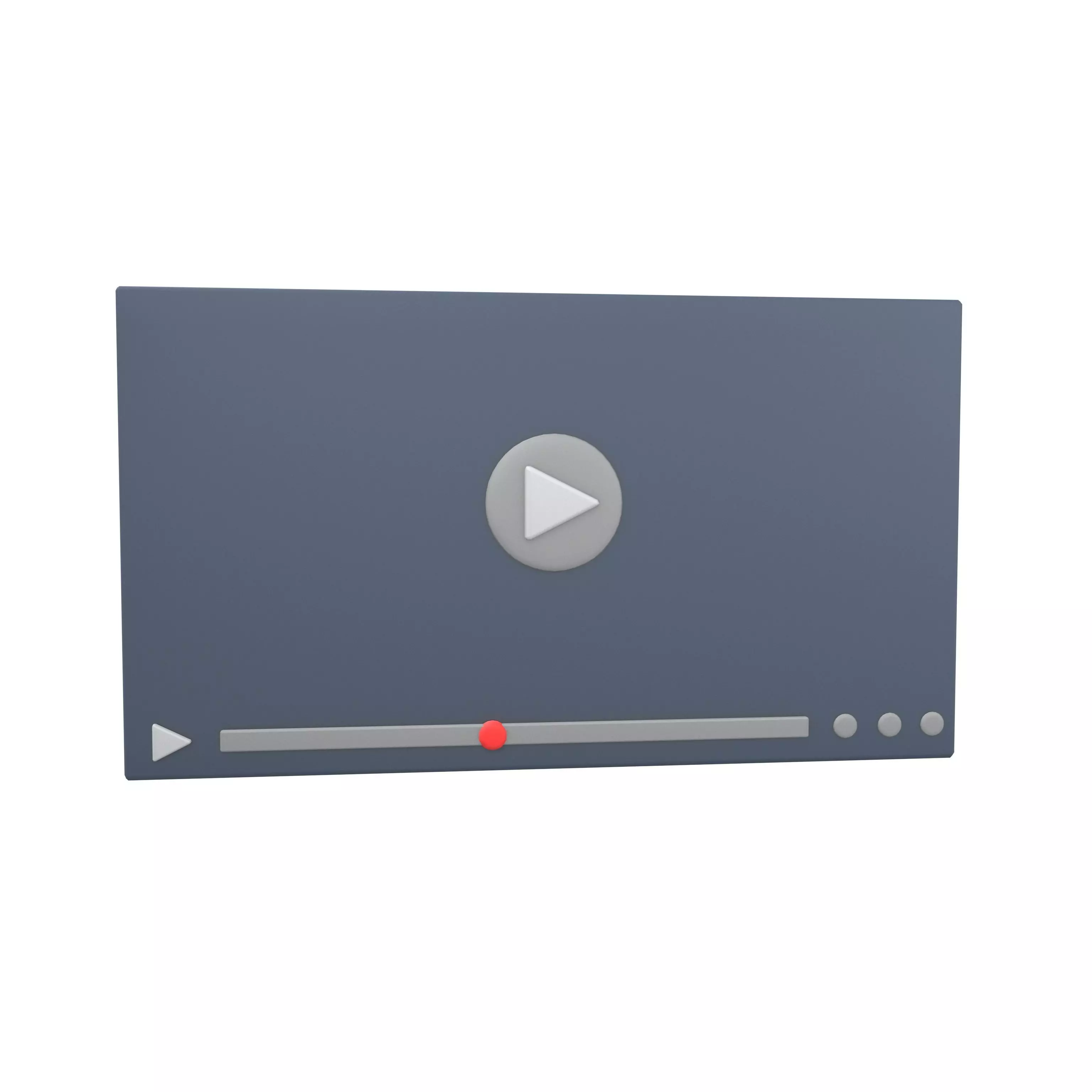 Video Player Interface Icon v1 002 Low-poly 3D model_0
