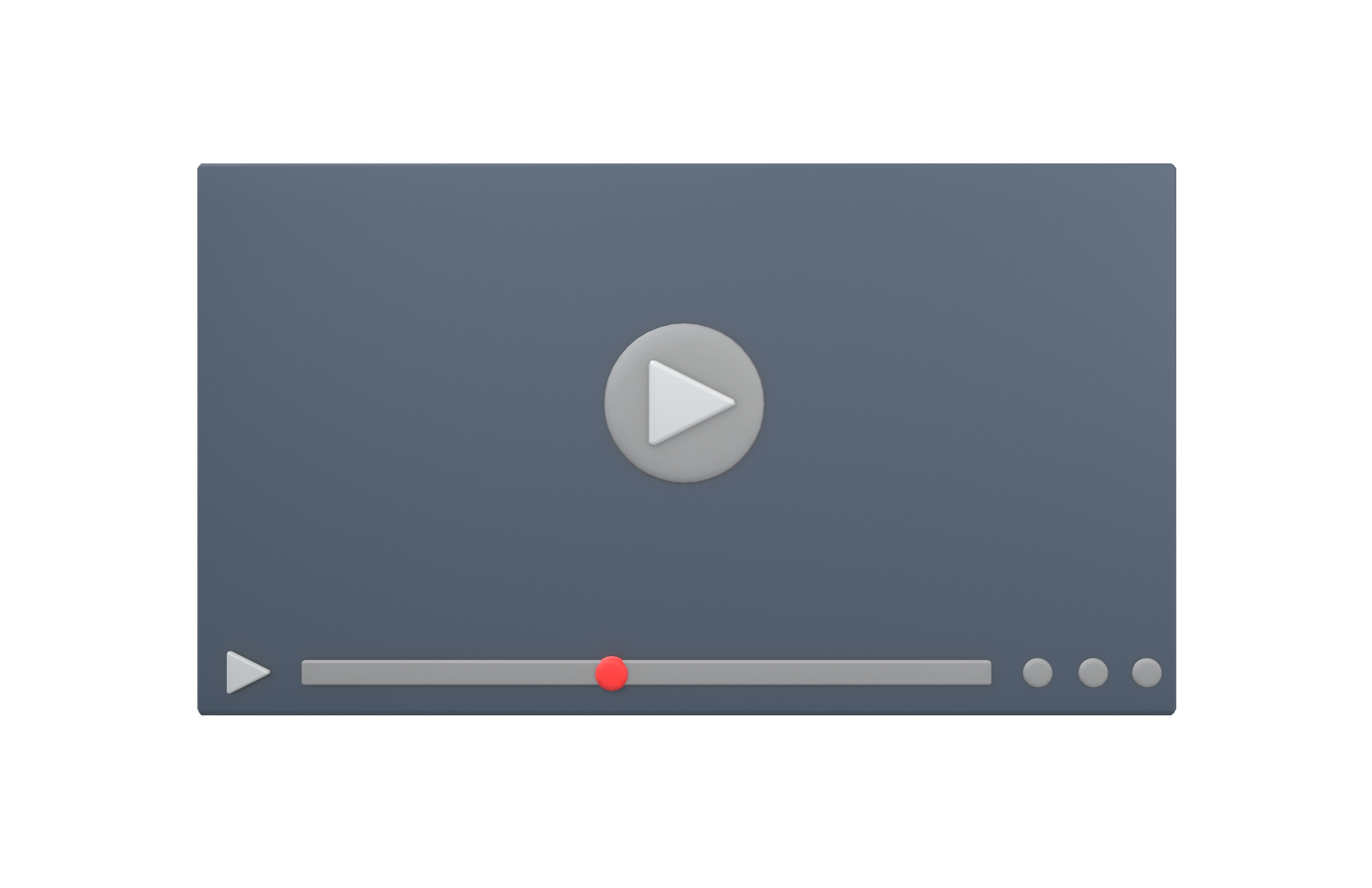 Video Player Interface Icon v1 002 Low-poly 3D model_1