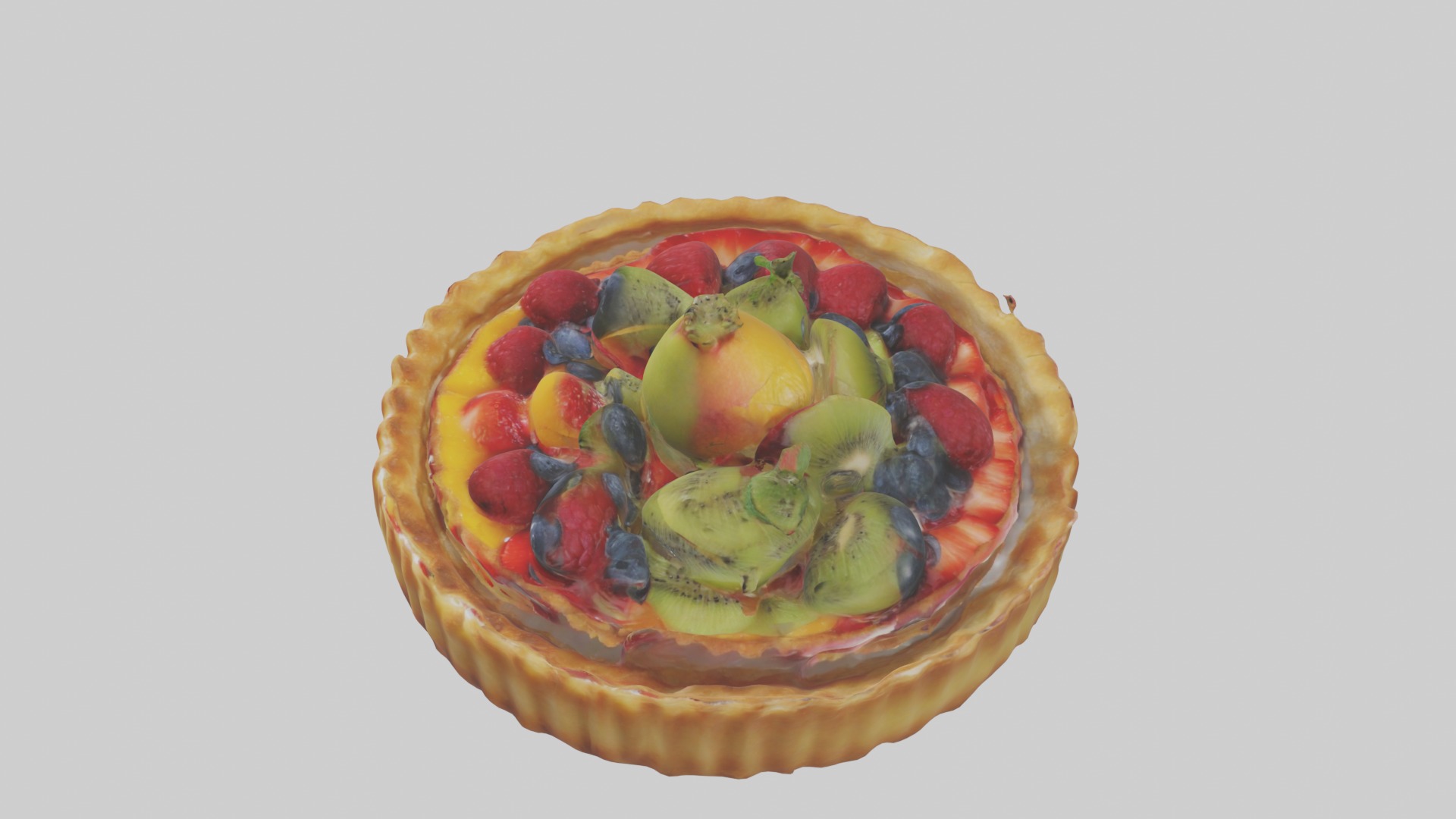 Fruit Tart Model 1 Low-poly 3D model_11