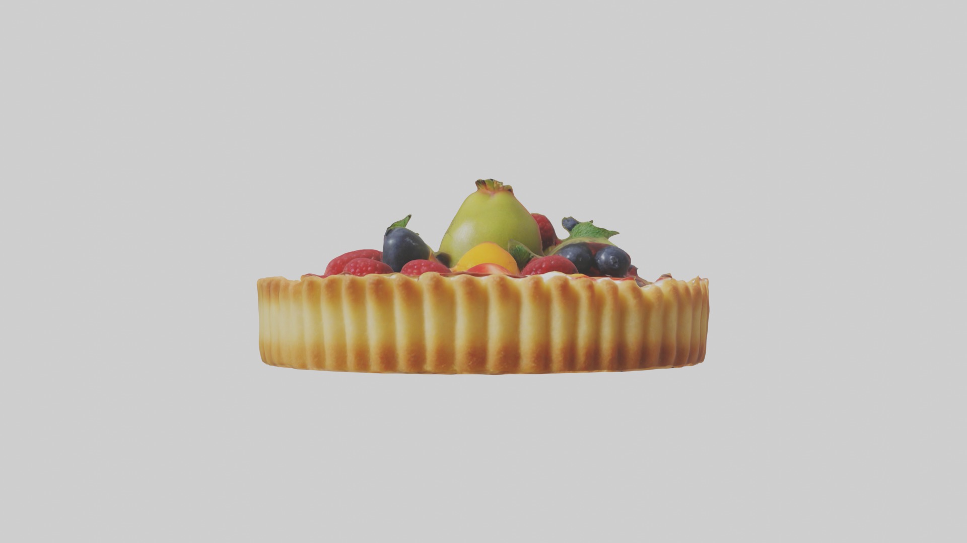 Fruit Tart Model 1 Low-poly 3D model_3