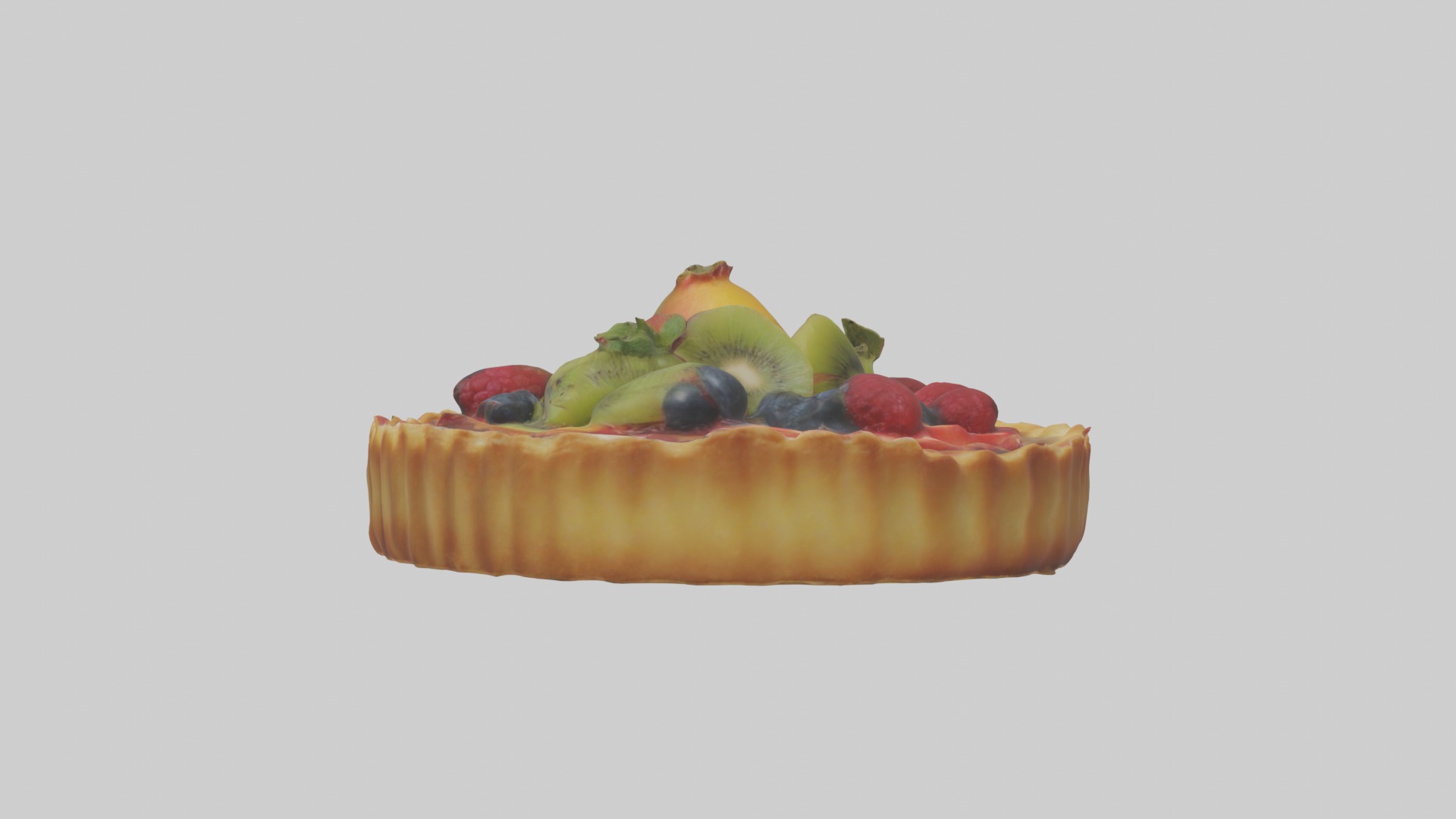 Fruit Tart Model 1 Low-poly 3D model_1