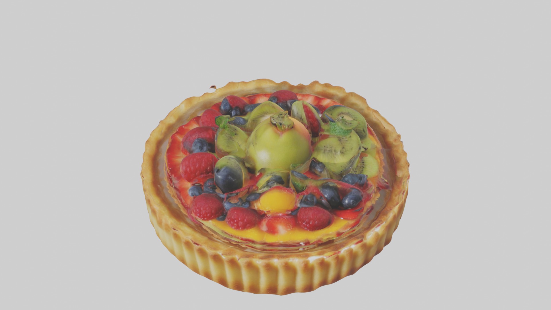 Fruit Tart Model 1 Low-poly 3D model_10
