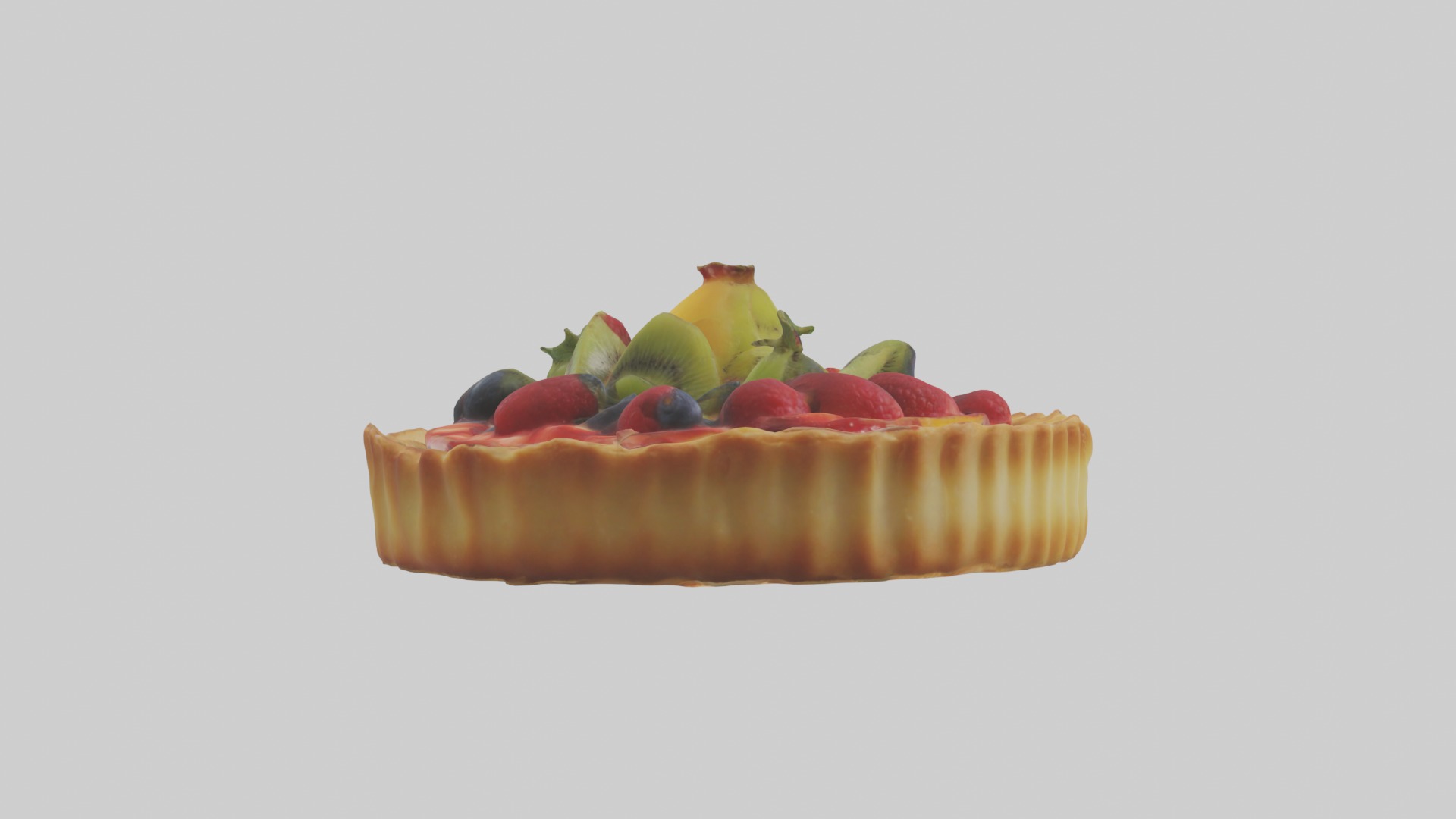 Fruit Tart Model 1 Low-poly 3D model_2