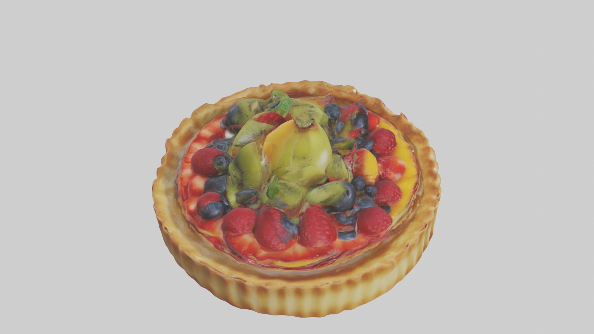 Fruit Tart Model 1 Low-poly 3D model_12