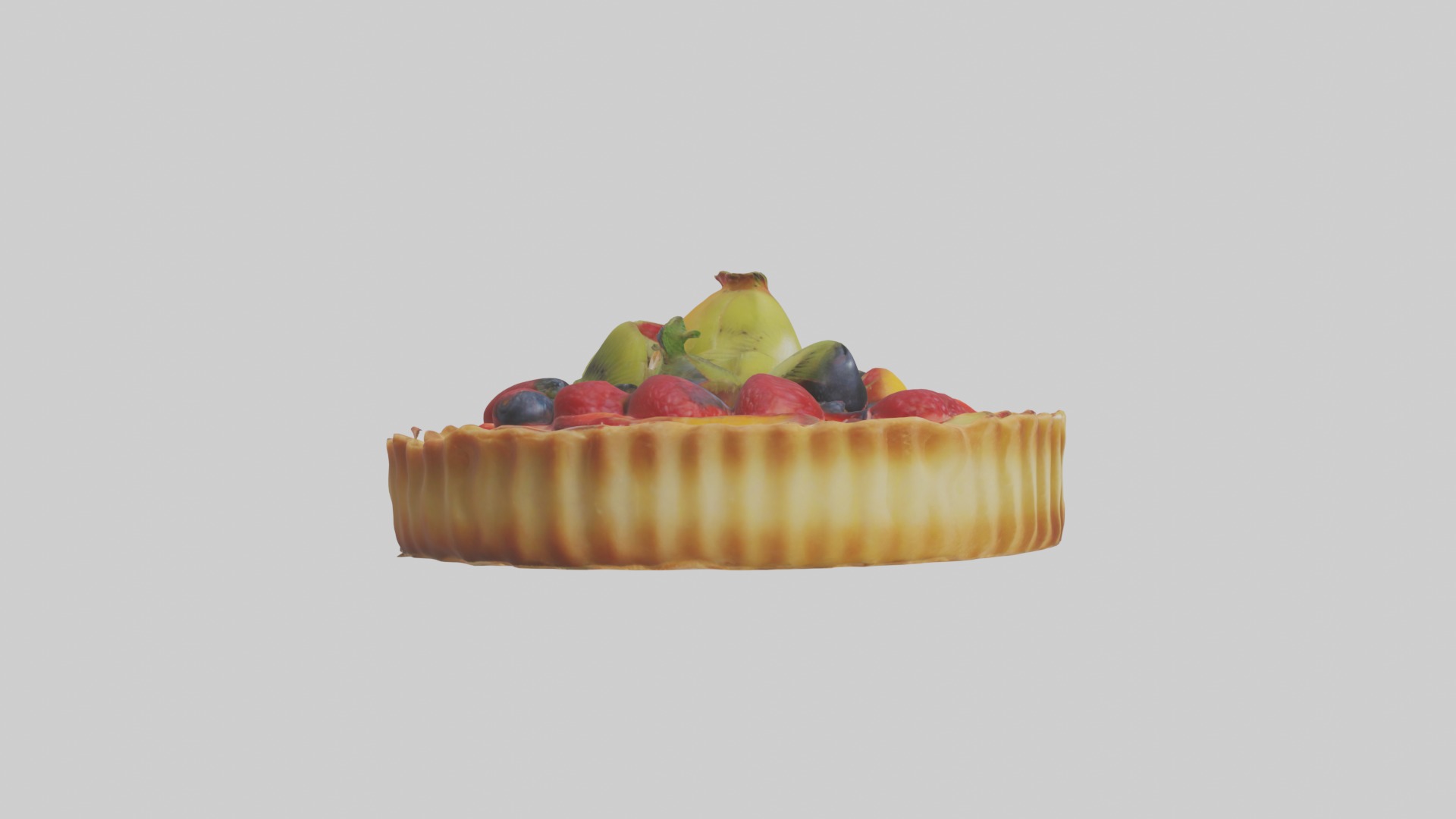 Fruit Tart Model 1 Low-poly 3D model_7