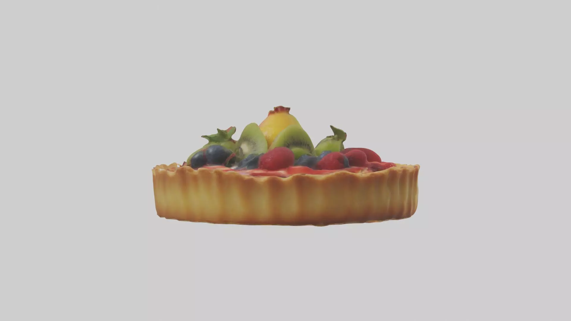 Fruit Tart Model 1 Low-poly 3D model_0