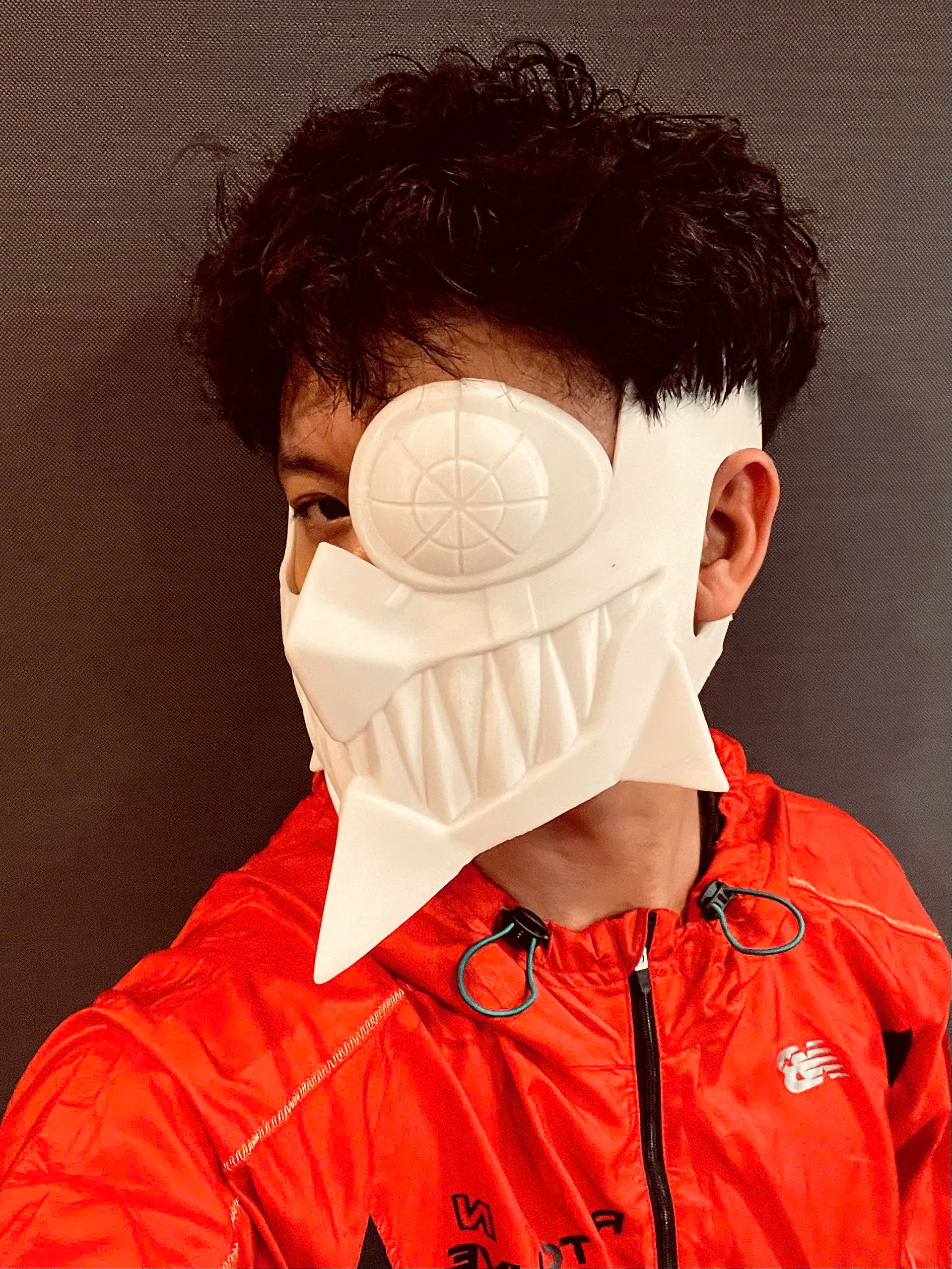 Umbrella Boy Face Mask - Dandadan Anime Cosplay  3D print model_6