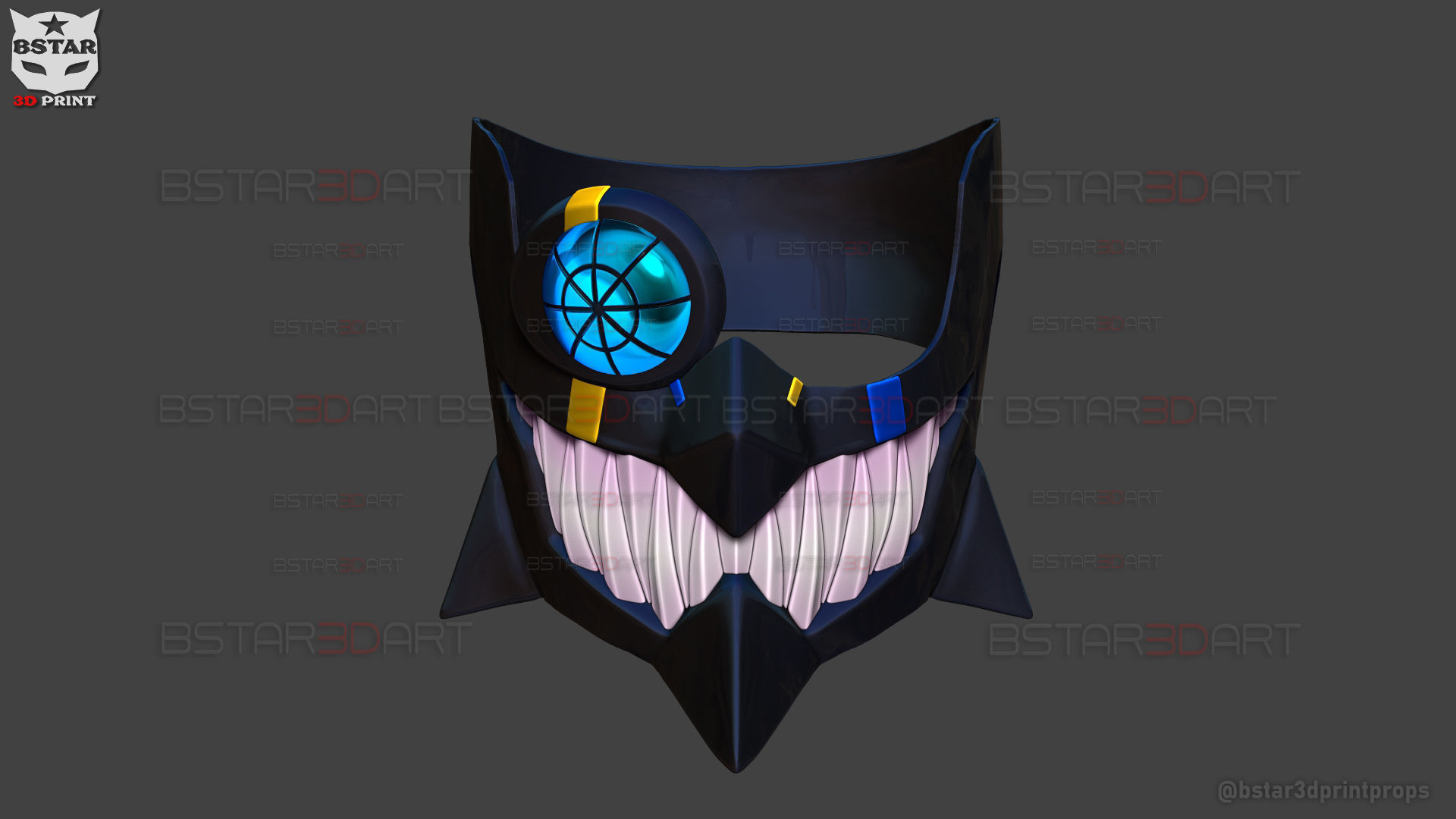 Umbrella Boy Face Mask - Dandadan Anime Cosplay  3D print model_16