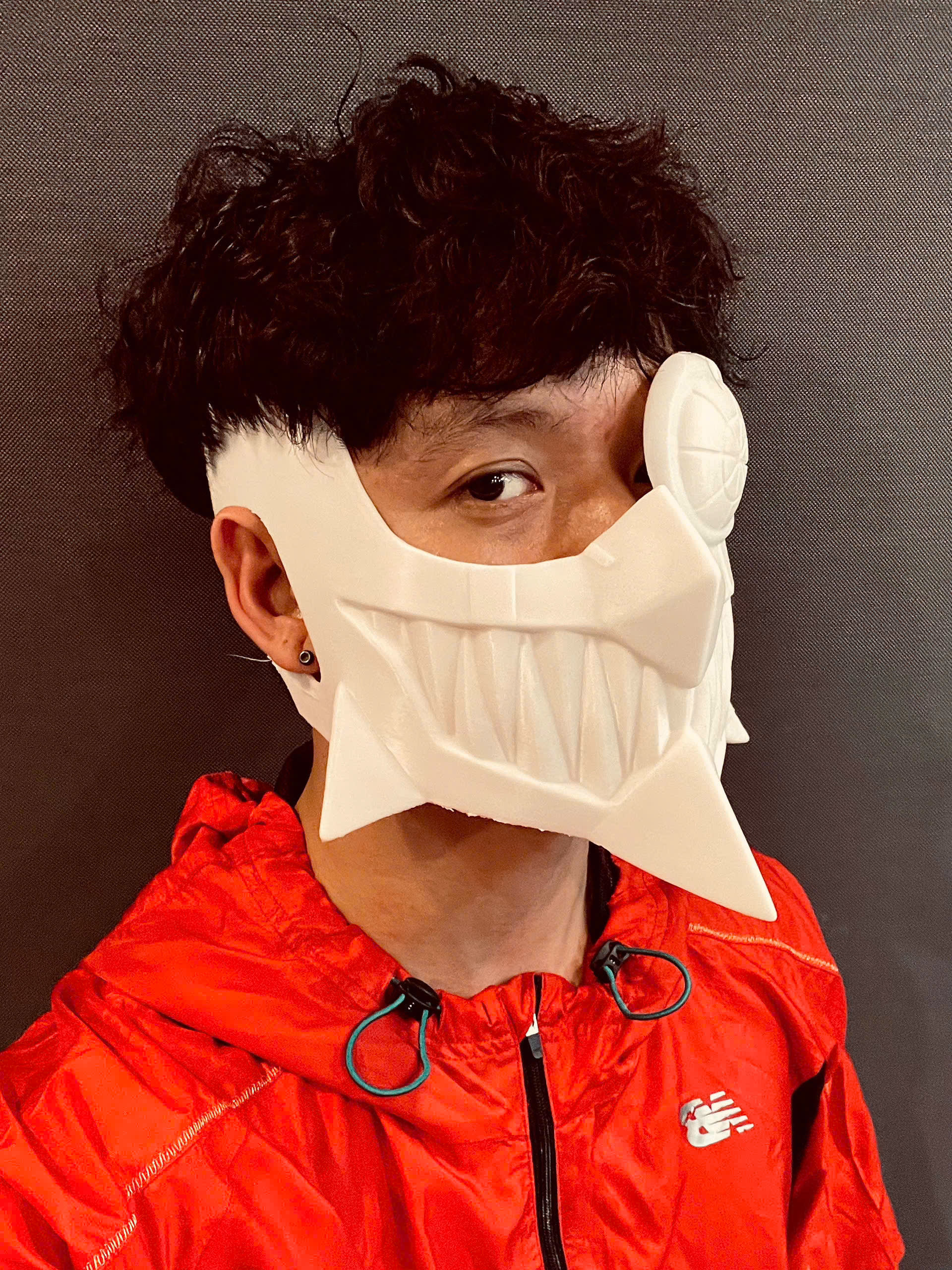 Umbrella Boy Face Mask - Dandadan Anime Cosplay  3D print model_7