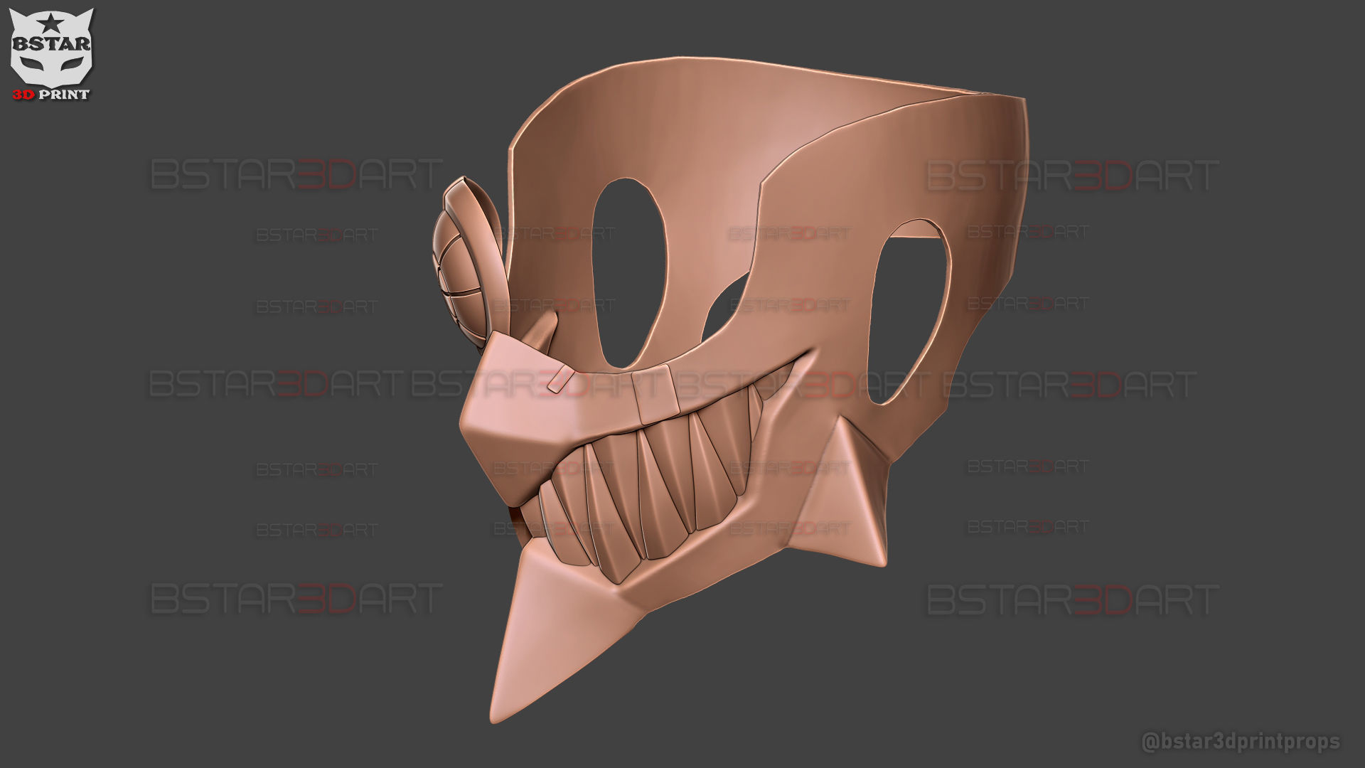 Umbrella Boy Face Mask - Dandadan Anime Cosplay  3D print model_23