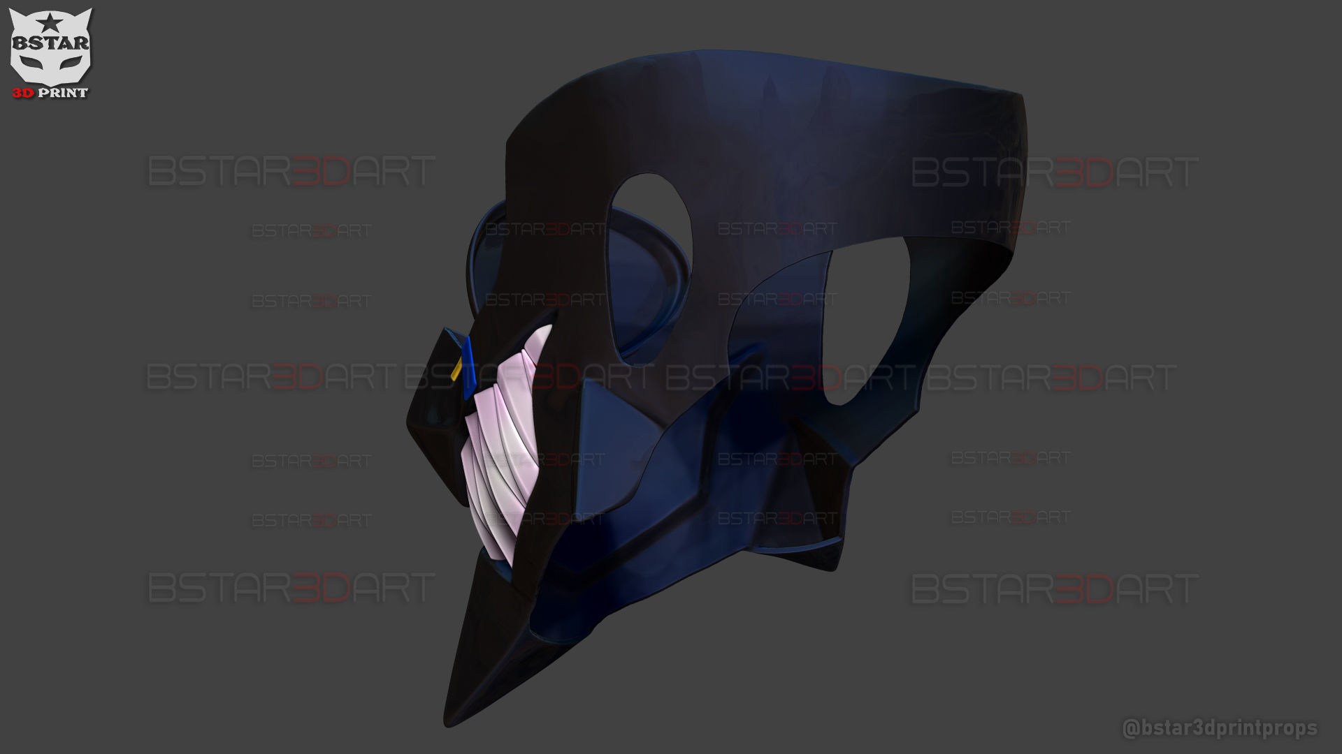 Umbrella Boy Face Mask - Dandadan Anime Cosplay  3D print model_19
