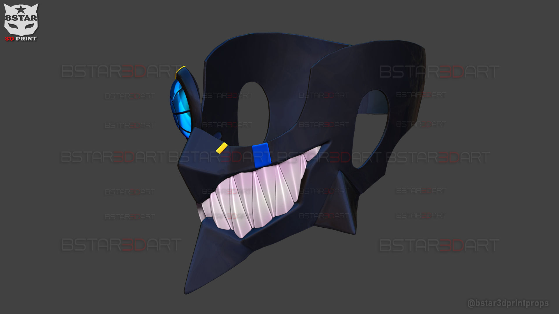 Umbrella Boy Face Mask - Dandadan Anime Cosplay  3D print model_17