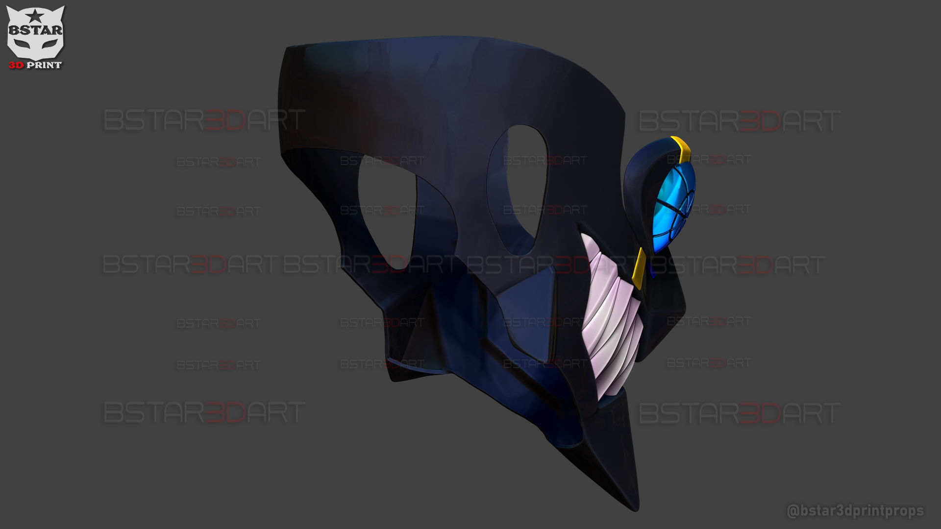 Umbrella Boy Face Mask - Dandadan Anime Cosplay  3D print model_20
