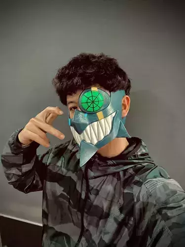 Umbrella Boy Face Mask - Dandadan Anime Cosplay  3D print model