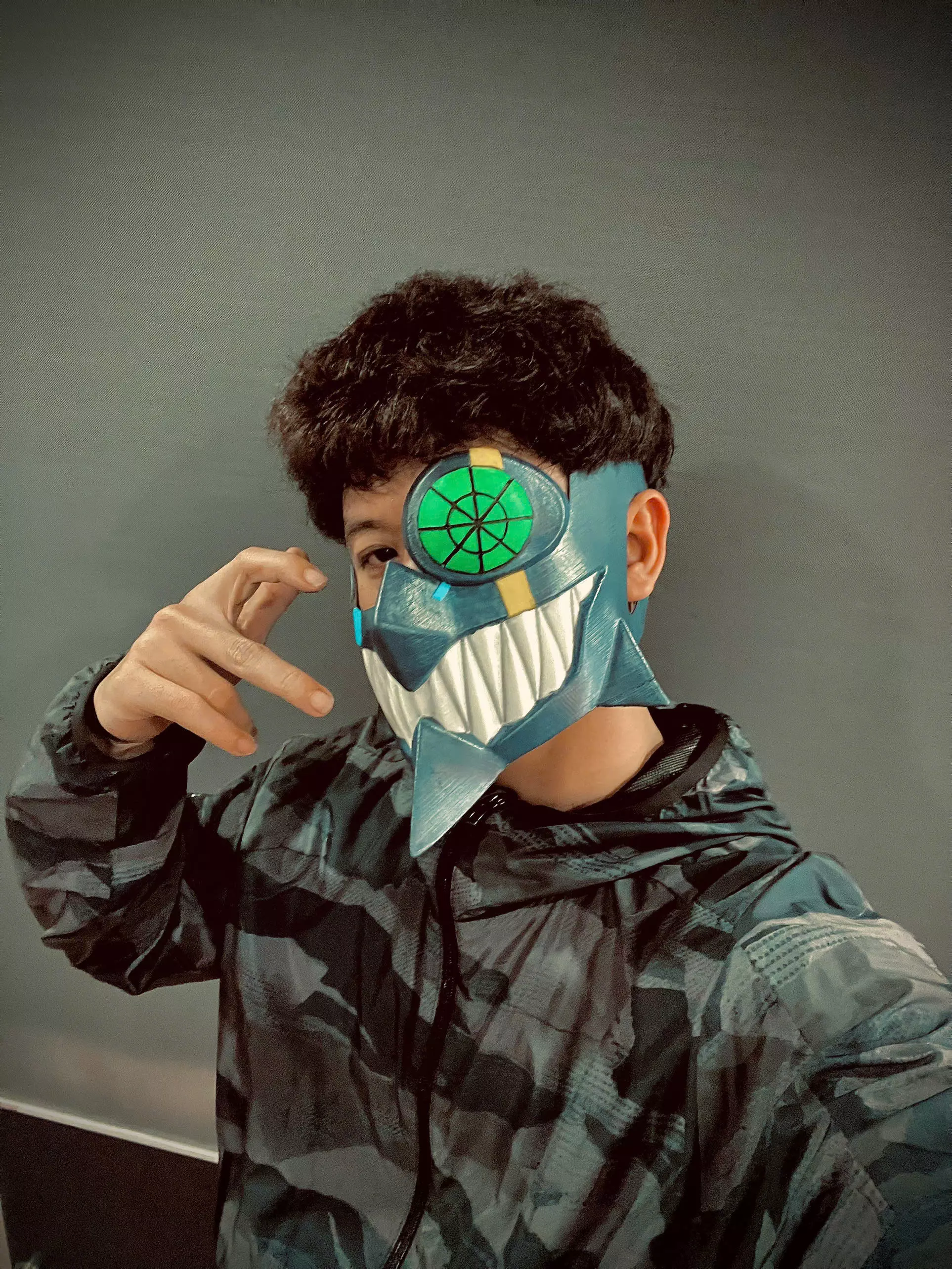 Umbrella Boy Face Mask - Dandadan Anime Cosplay  3D print model_0