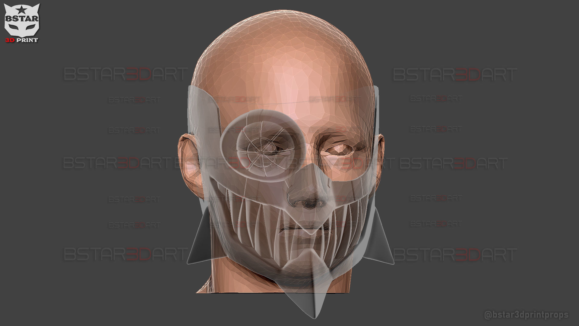 Umbrella Boy Face Mask - Dandadan Anime Cosplay  3D print model_24