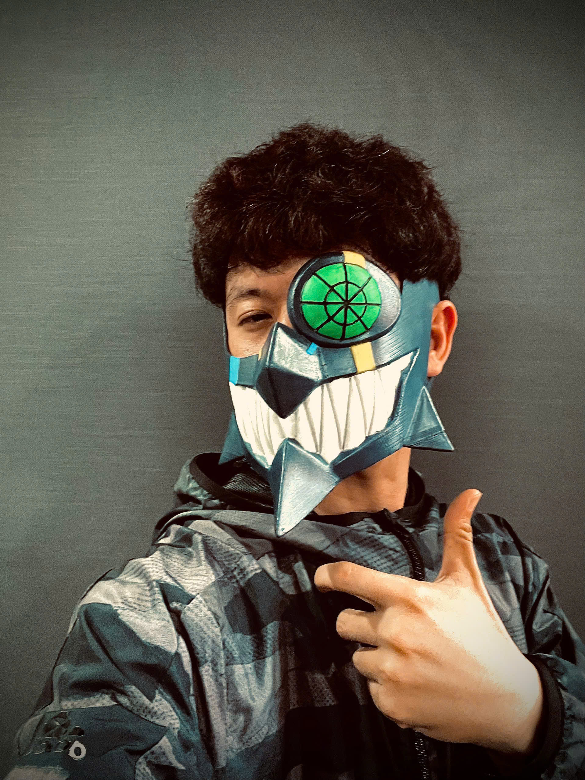 Umbrella Boy Face Mask - Dandadan Anime Cosplay  3D print model_2