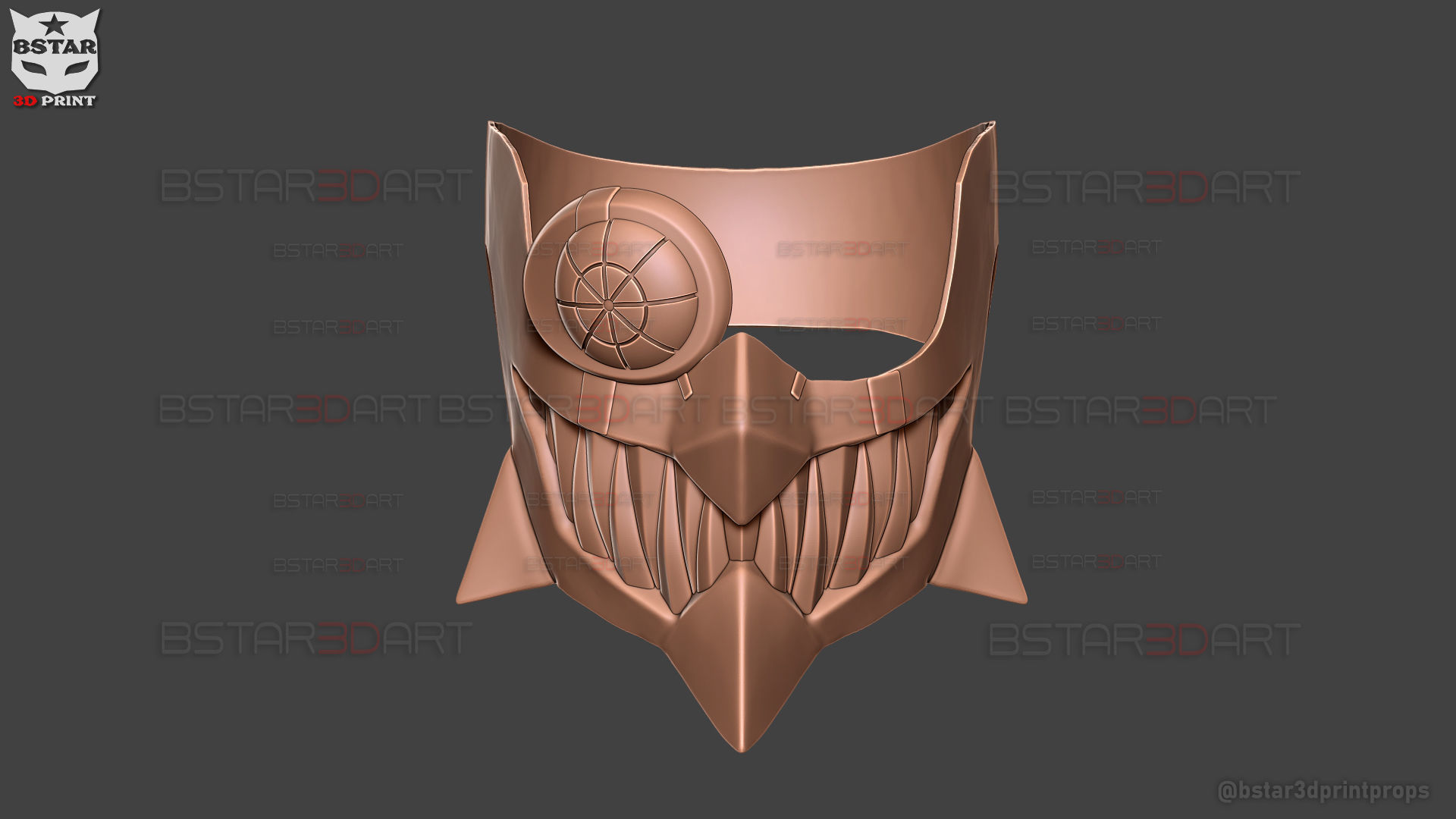 Umbrella Boy Face Mask - Dandadan Anime Cosplay  3D print model_21