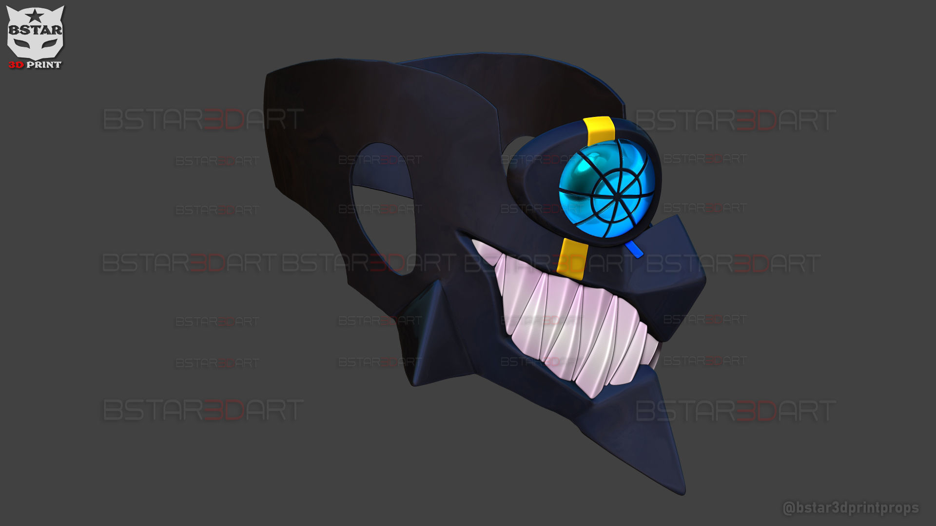 Umbrella Boy Face Mask - Dandadan Anime Cosplay  3D print model_18