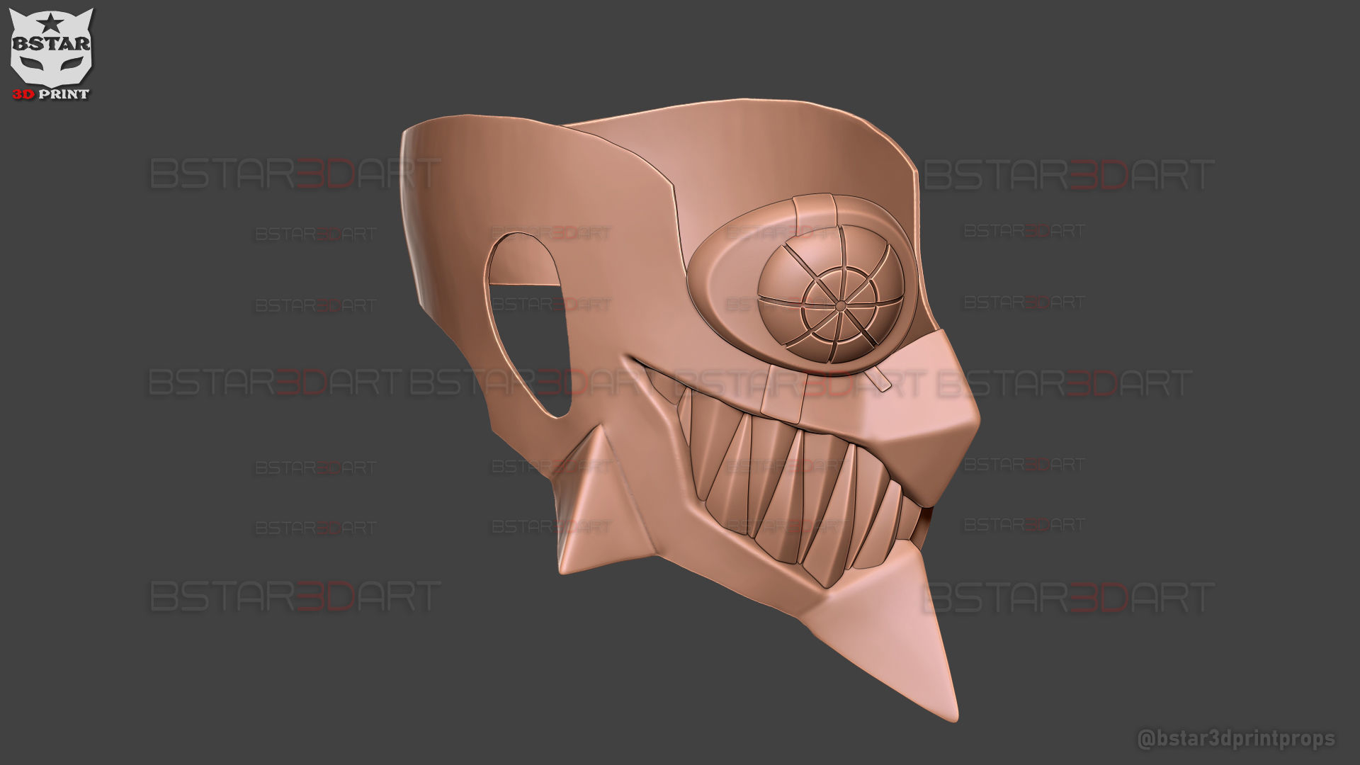 Umbrella Boy Face Mask - Dandadan Anime Cosplay  3D print model_22