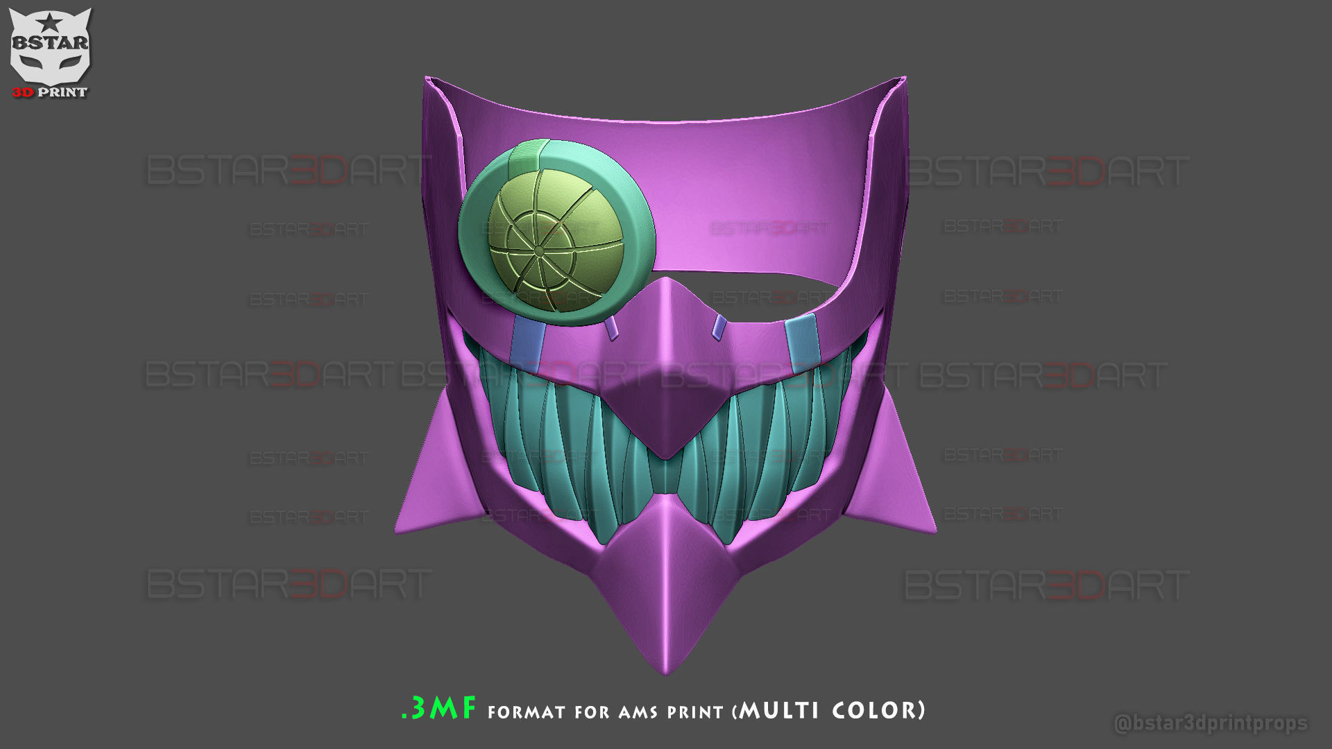 Umbrella Boy Face Mask - Dandadan Anime Cosplay  3D print model_26