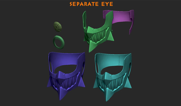 Umbrella Boy Face Mask - Dandadan Anime Cosplay  3D print model_27