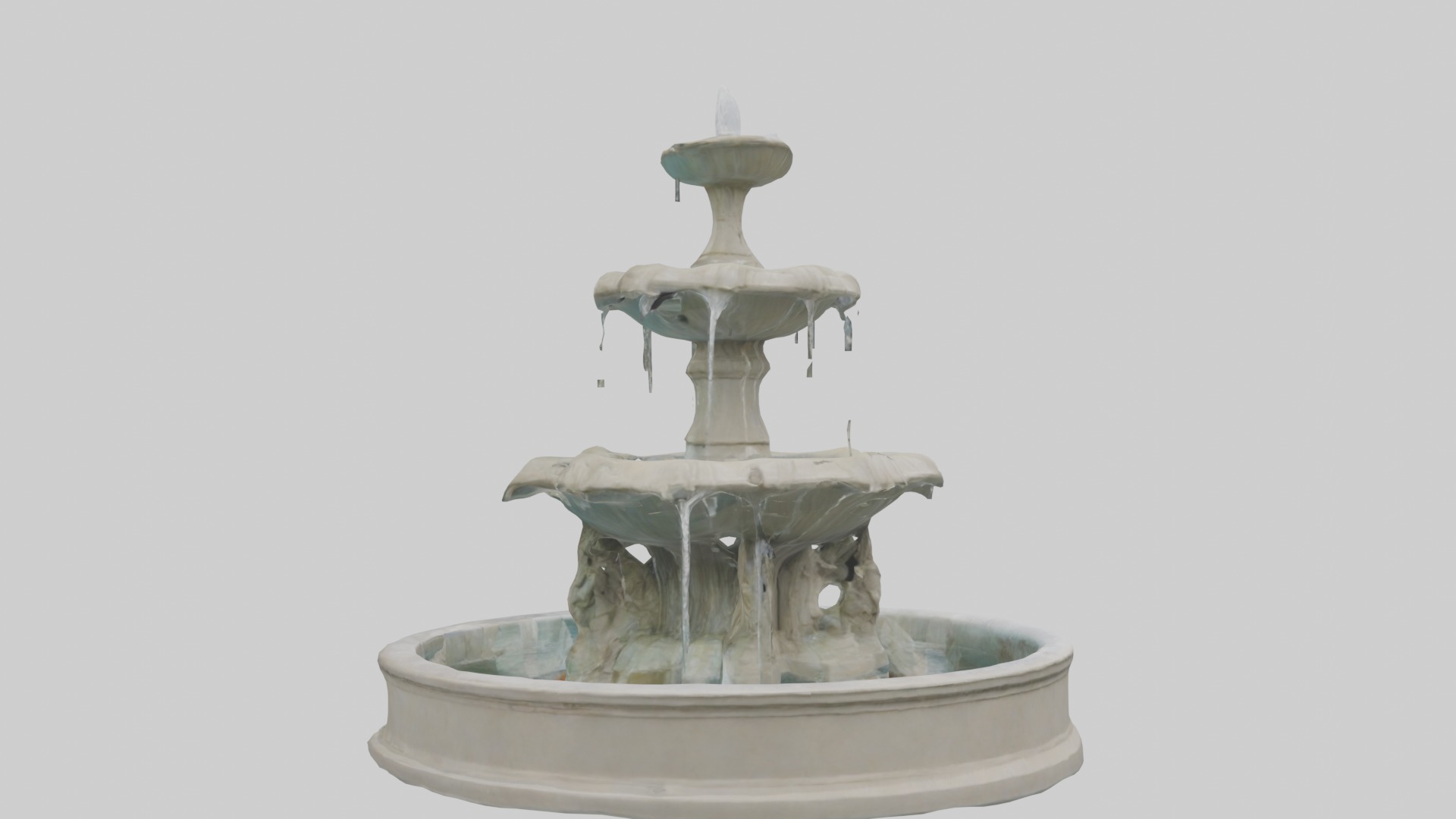 Fountain Model Low-poly 3D model_5