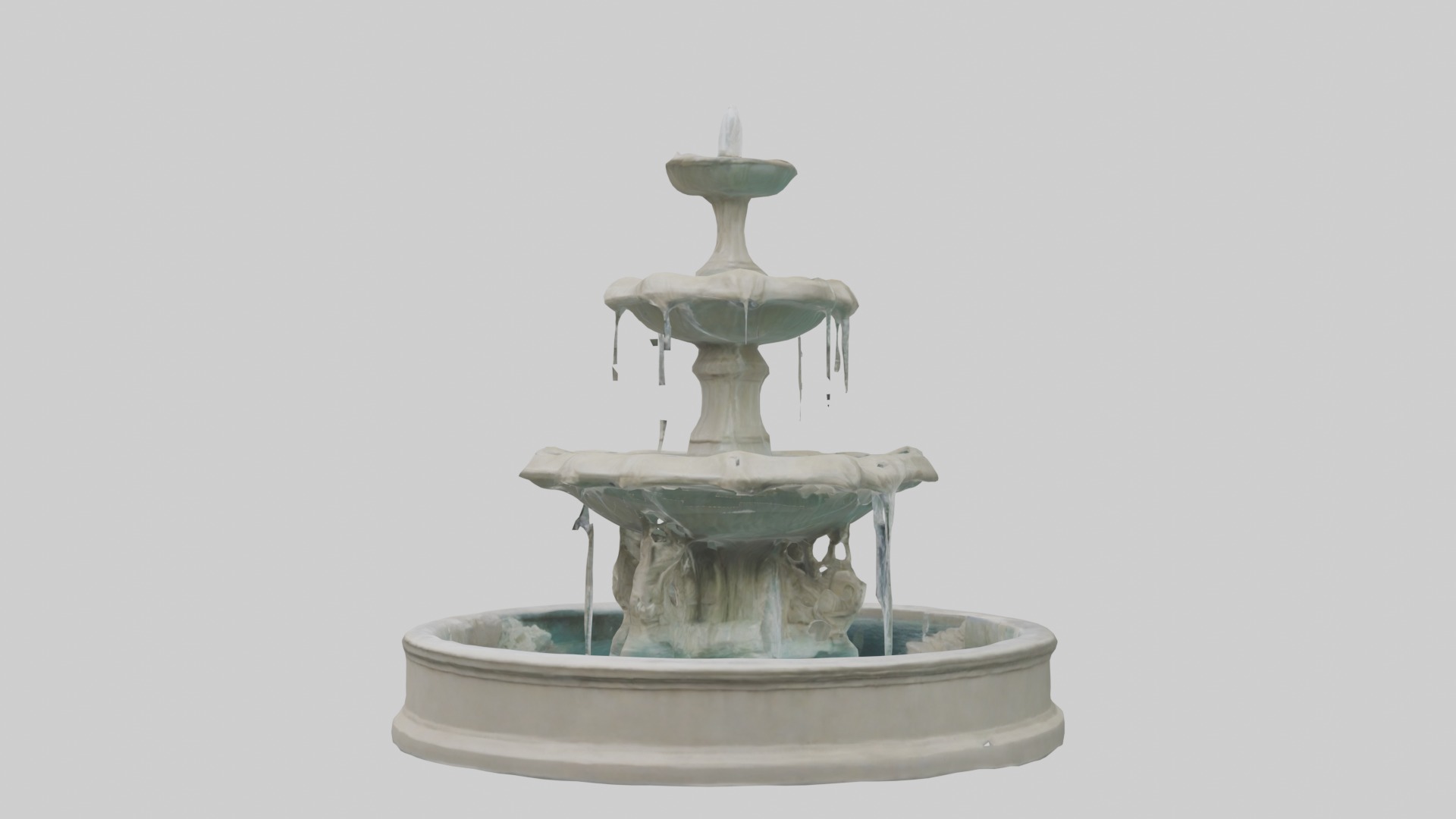 Fountain Model Low-poly 3D model_6