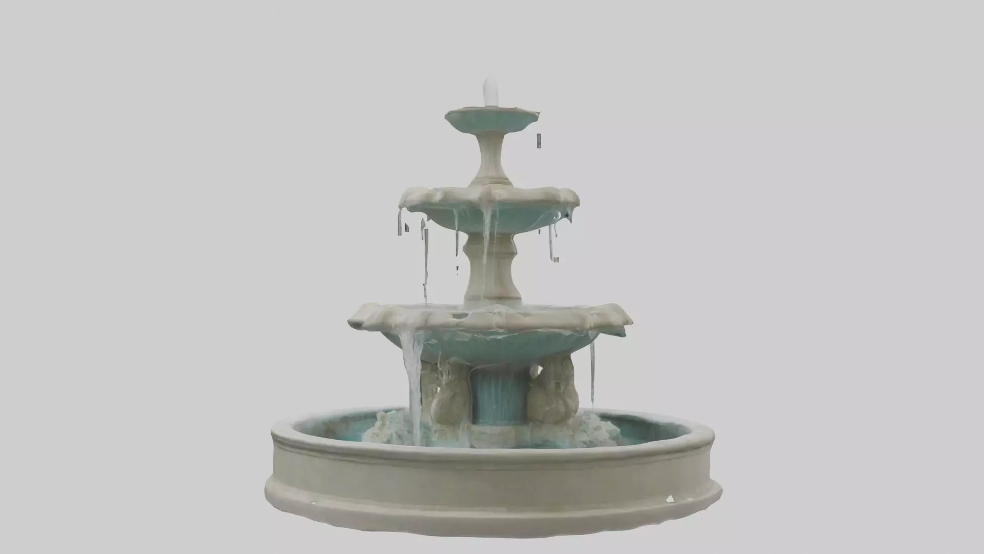 Fountain Model Low-poly 3D model_0