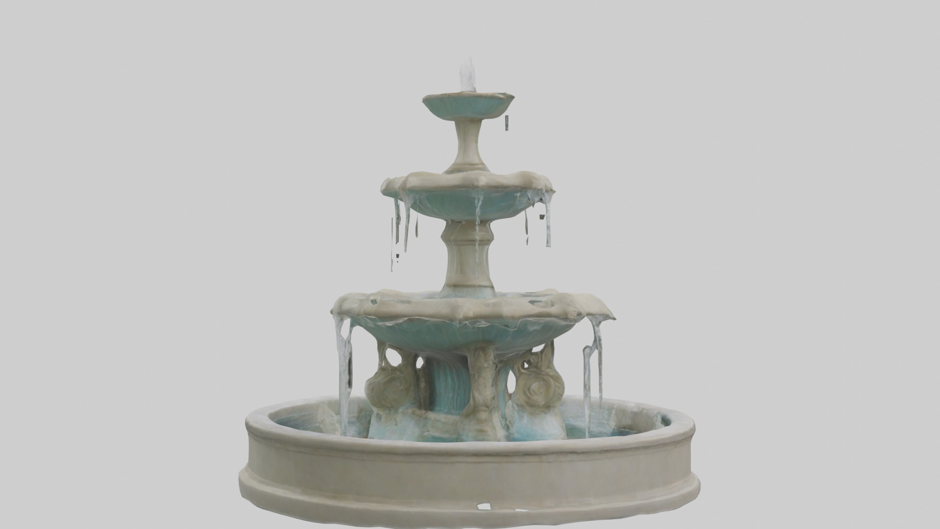 Fountain Model Low-poly 3D model_2