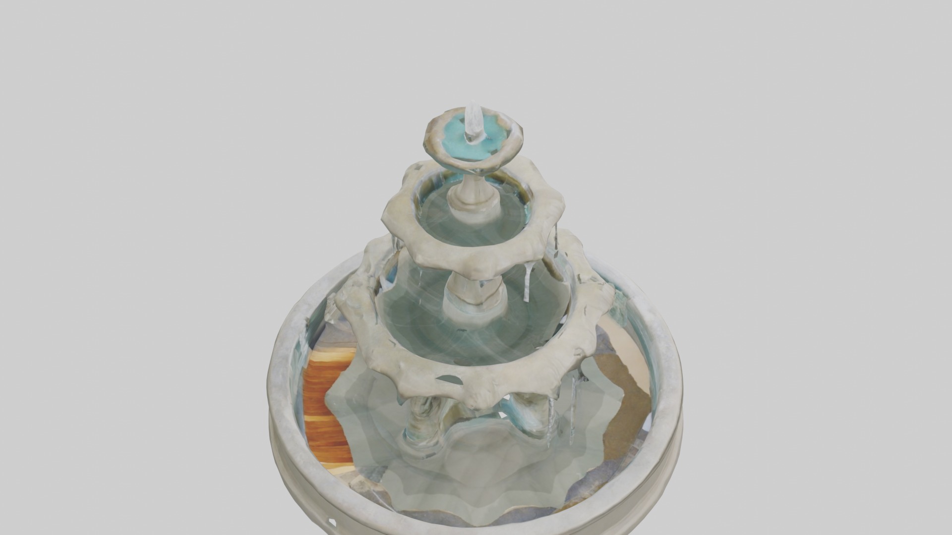 Fountain Model Low-poly 3D model_12