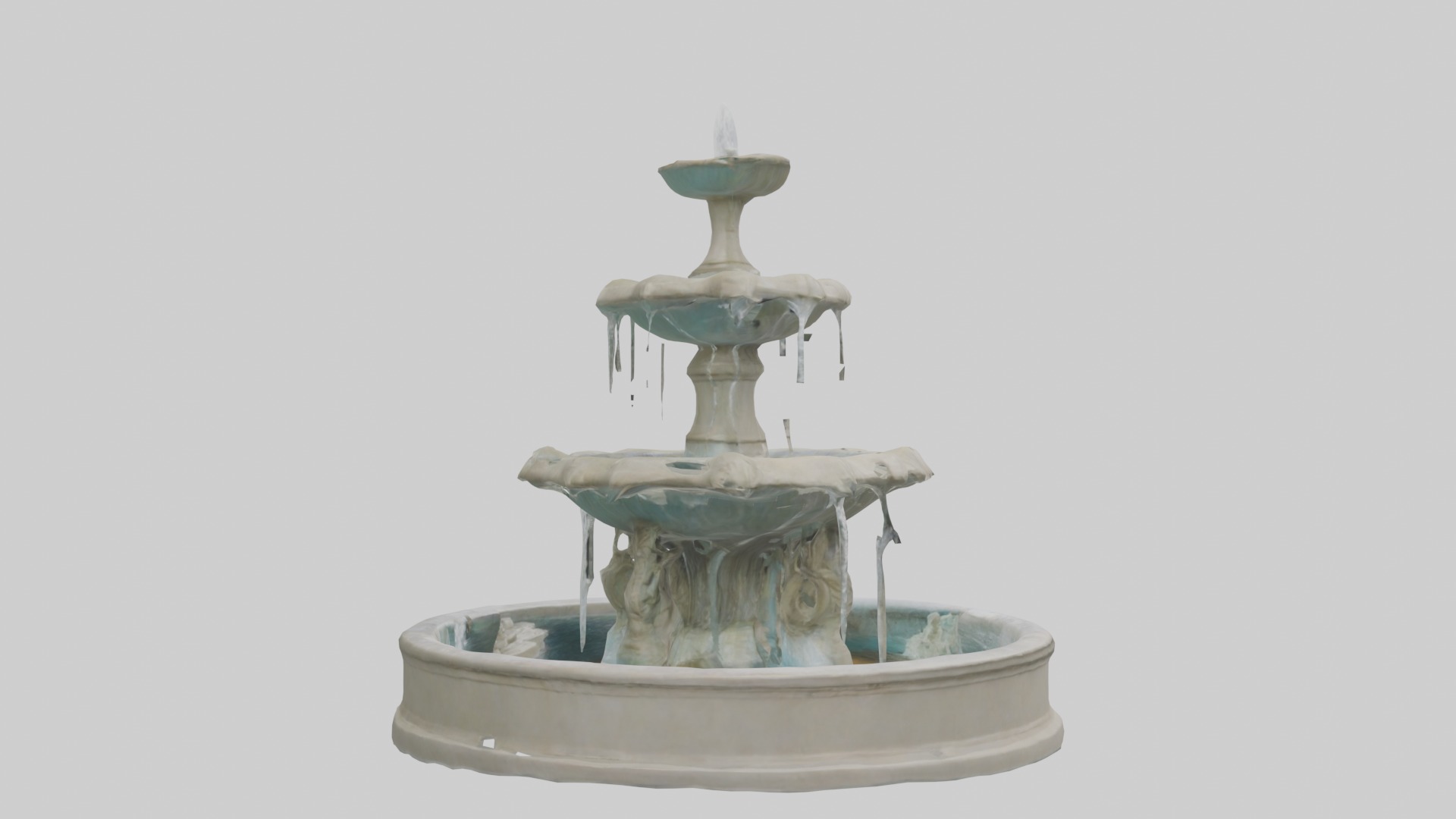 Fountain Model Low-poly 3D model_7