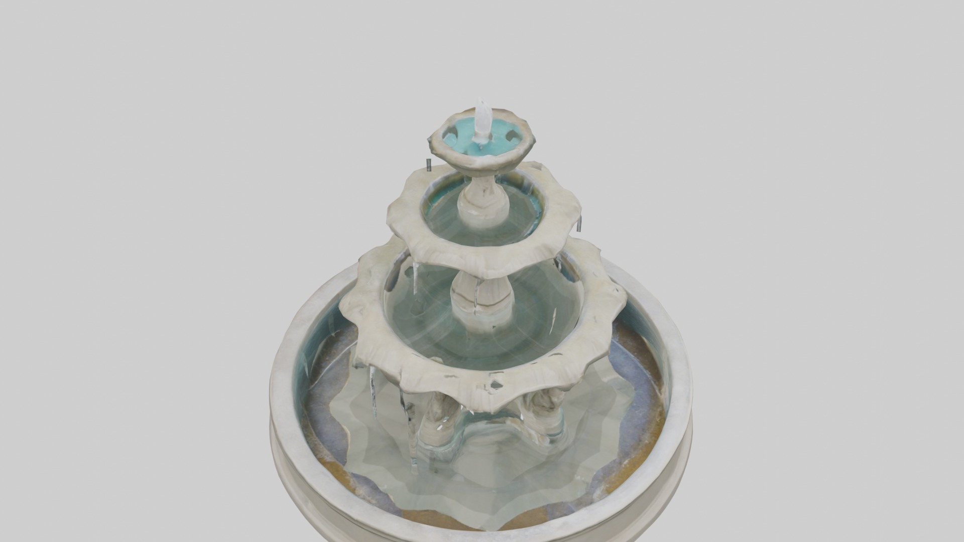 Fountain Model Low-poly 3D model_10