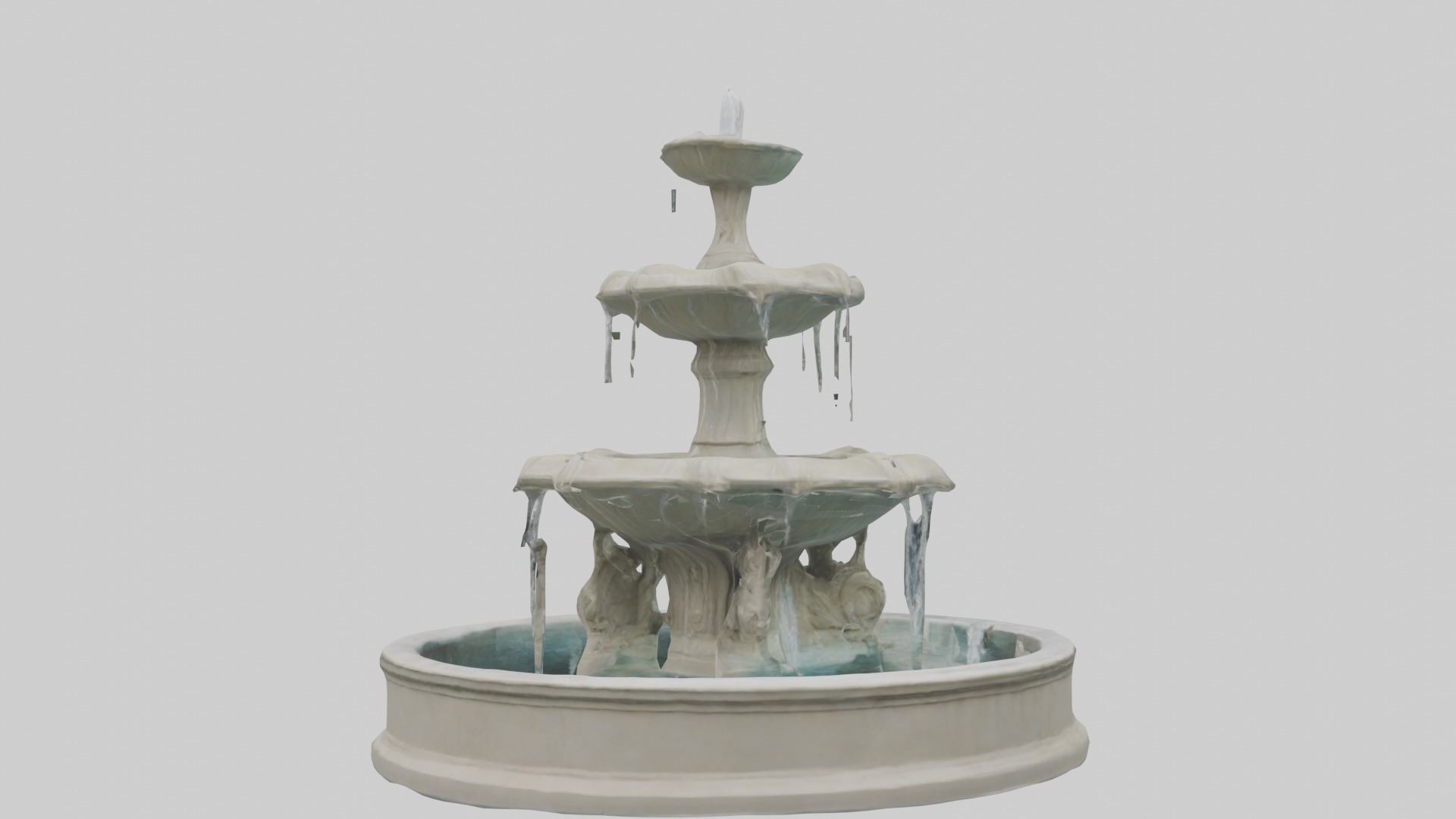 Fountain Model Low-poly 3D model_4