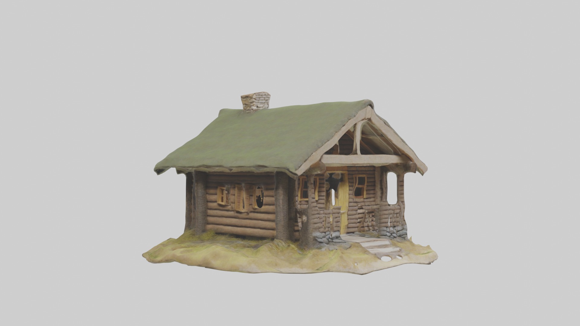 Foresthut Model Low-poly 3D model_5