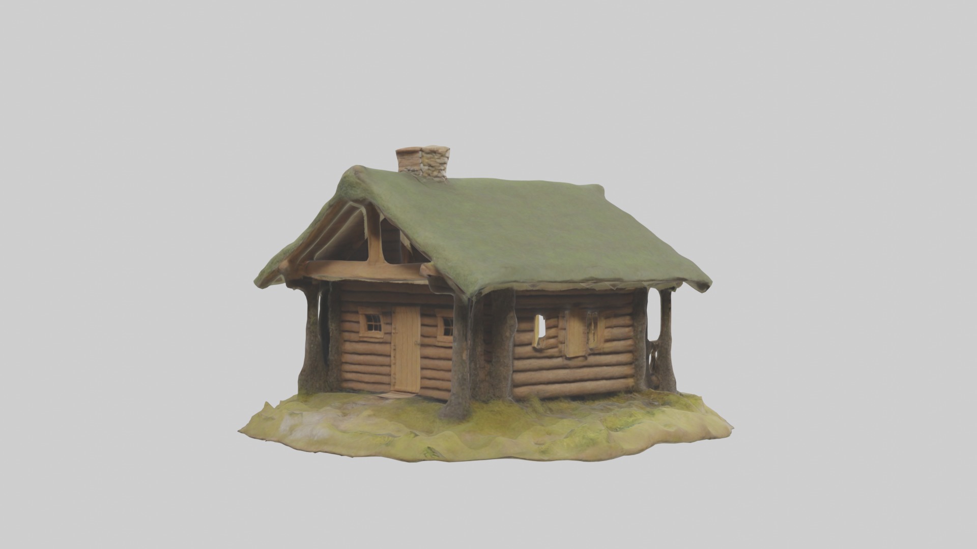 Foresthut Model Low-poly 3D model_2