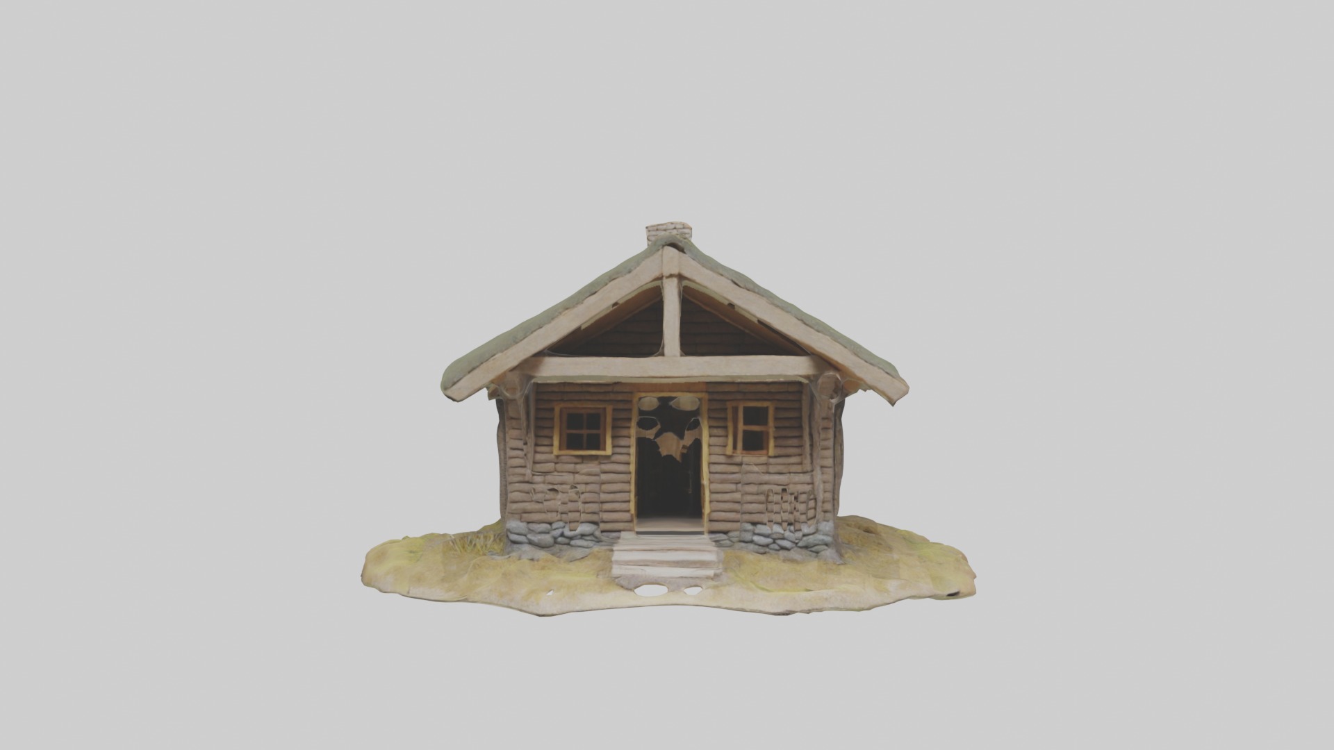Foresthut Model Low-poly 3D model_3